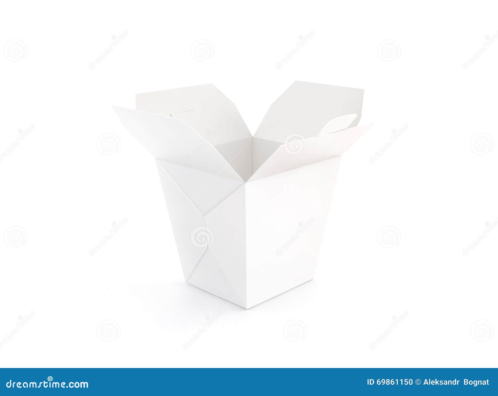 Download Opened Blank Wok Box Mockup Stand Isolated Stock Photo ...