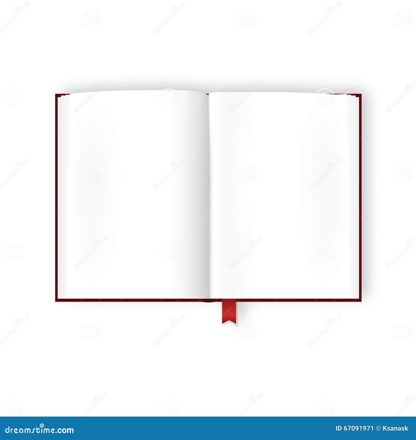 Stock Illustration - Open, empty book