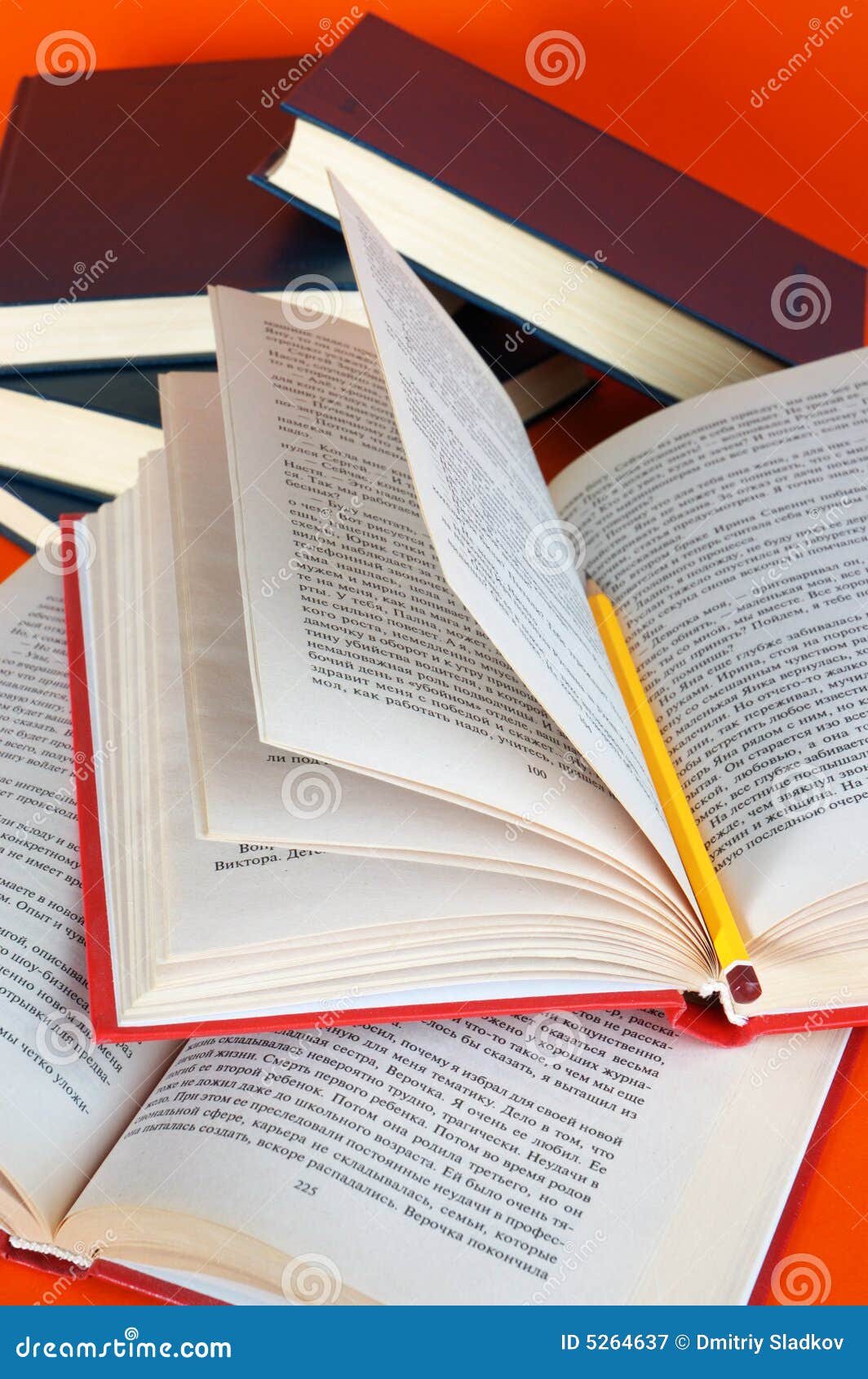 Opened book and pencil stock image. Image of dictionary 5264637