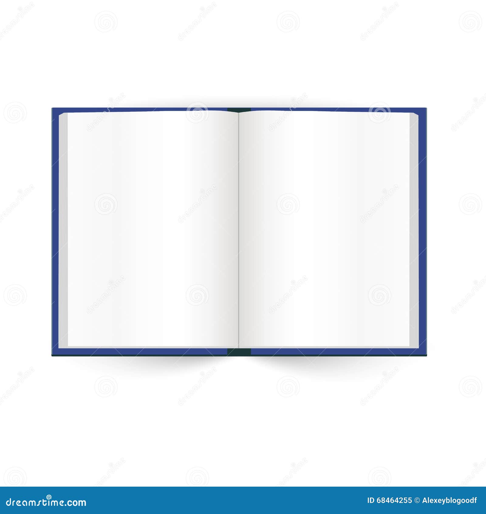 Opened Book with White Pages Stock Vector Illustration of media