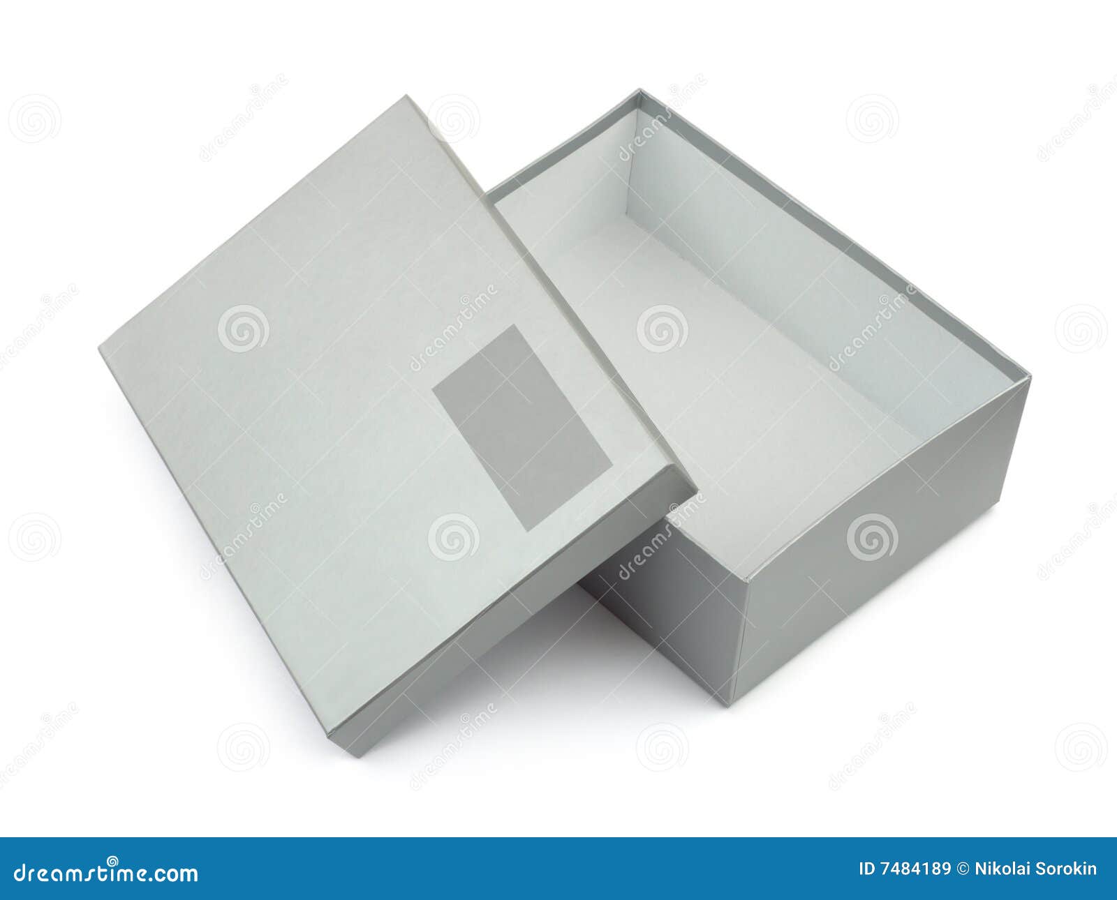 Opened Box With Blank Label Stock Image Image of mail, compartment