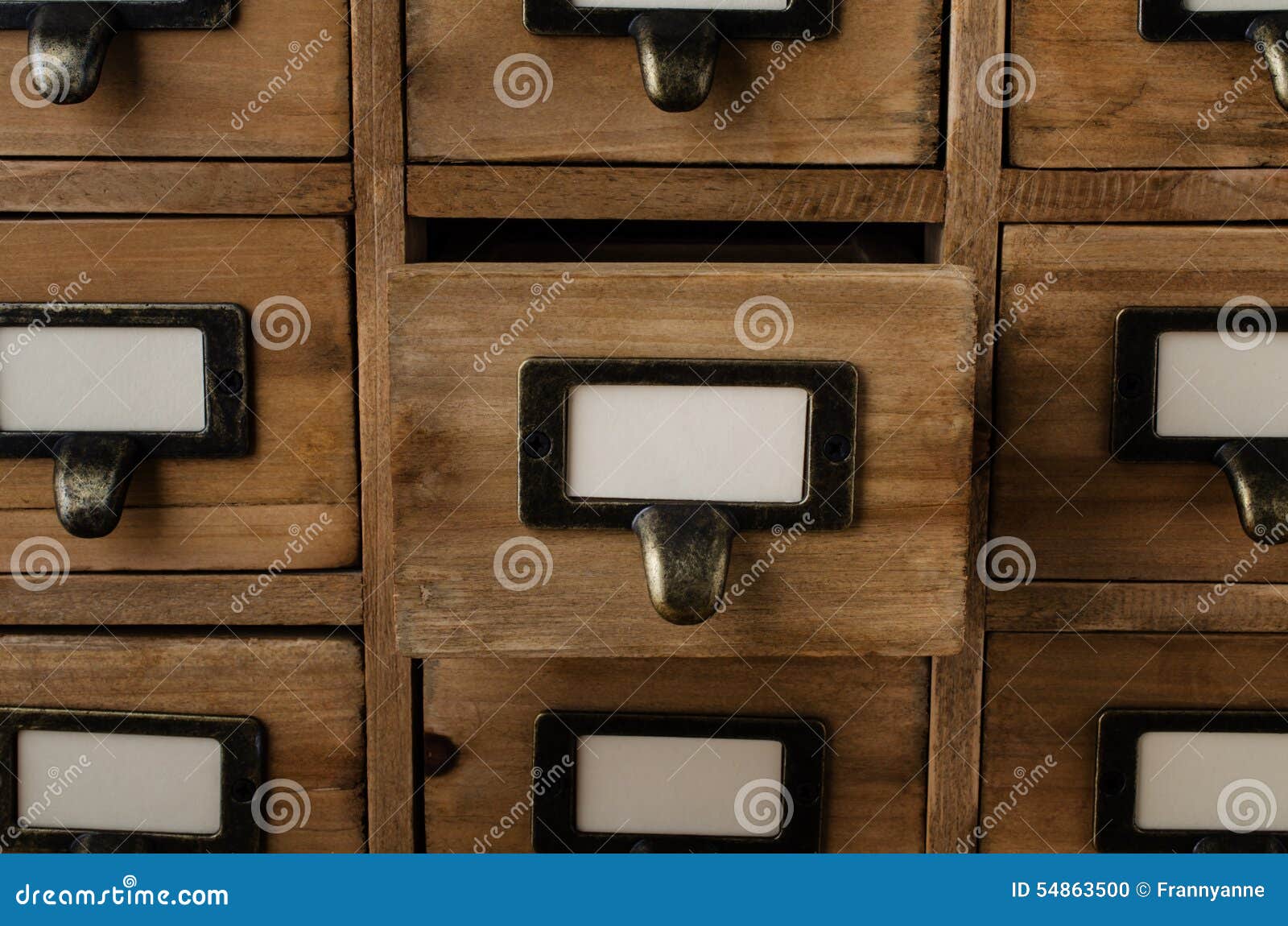 Opened Card Index Drawer Stock Photo Image Of Landscape 54863500