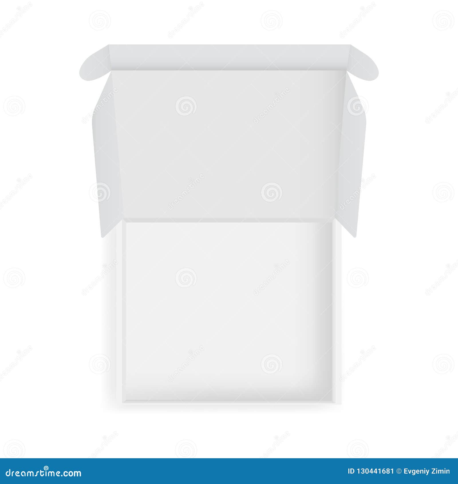 Download Opened Cardboard Packaging Box Mock Up - Top View Stock ...