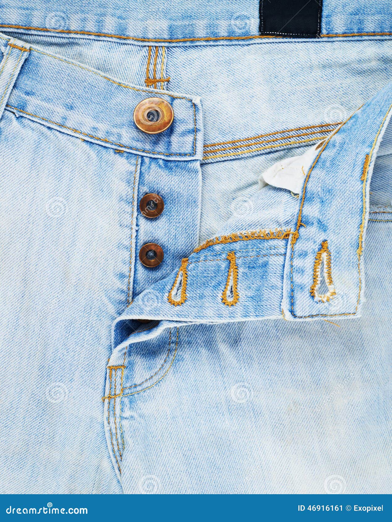 Opened Denim Jeans Fly Fragment Stock Image - Image of material ...