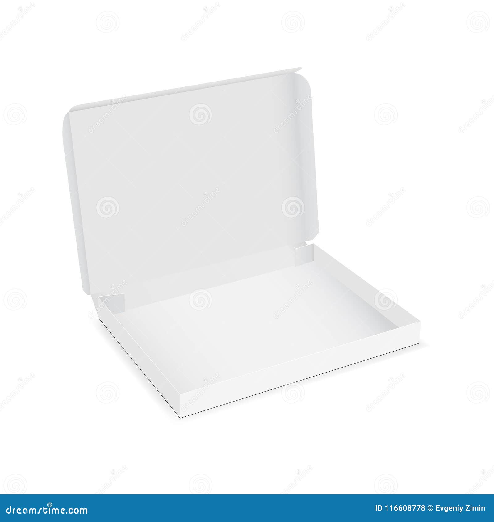 Download Opened empty box mock up stock vector. Illustration of ...