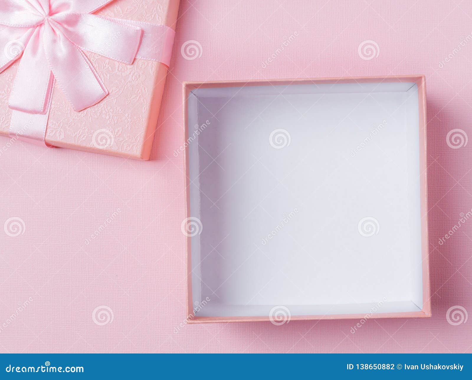 Download Opened Empty Pink Gift Box Mockup Stock Photo - Image of ...