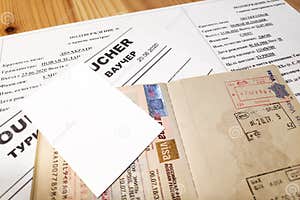 Application Form For A Russian Tourist Visa Editorial Photography Image Of Immigration