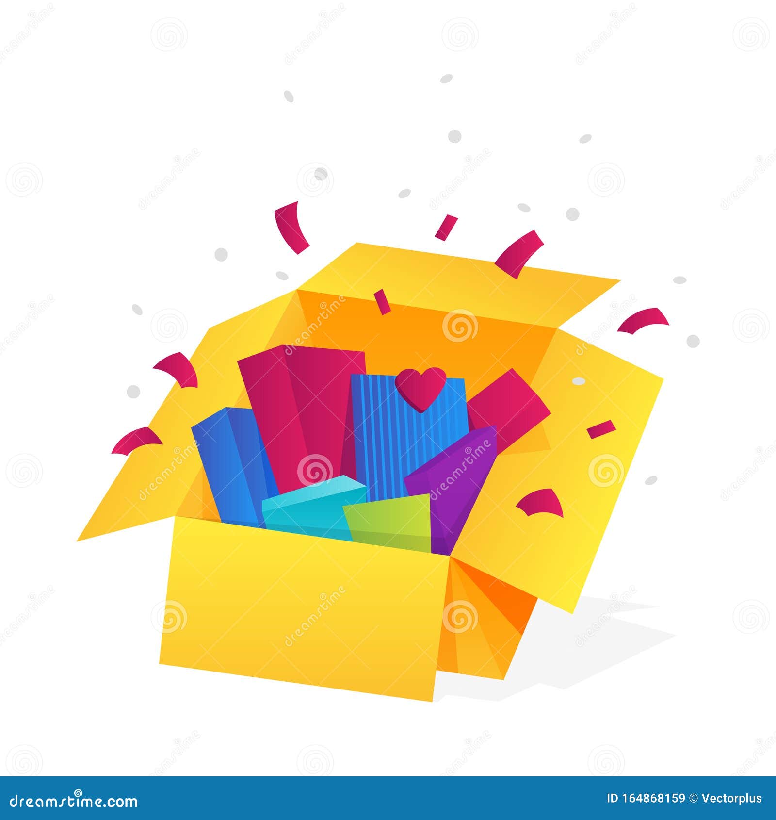 Opened Gift Box, Surprise, Celebration Event, Surprising Gift Boxes. Give Presents Concept Stock Illustration - Illustration of confetti, present: 164868159 Opened Gift Box, Surprise, Celebration Event, Surprising Gift Boxes. Give Presents Concept Stock Illustration - Illustration of confetti, present: 164868159