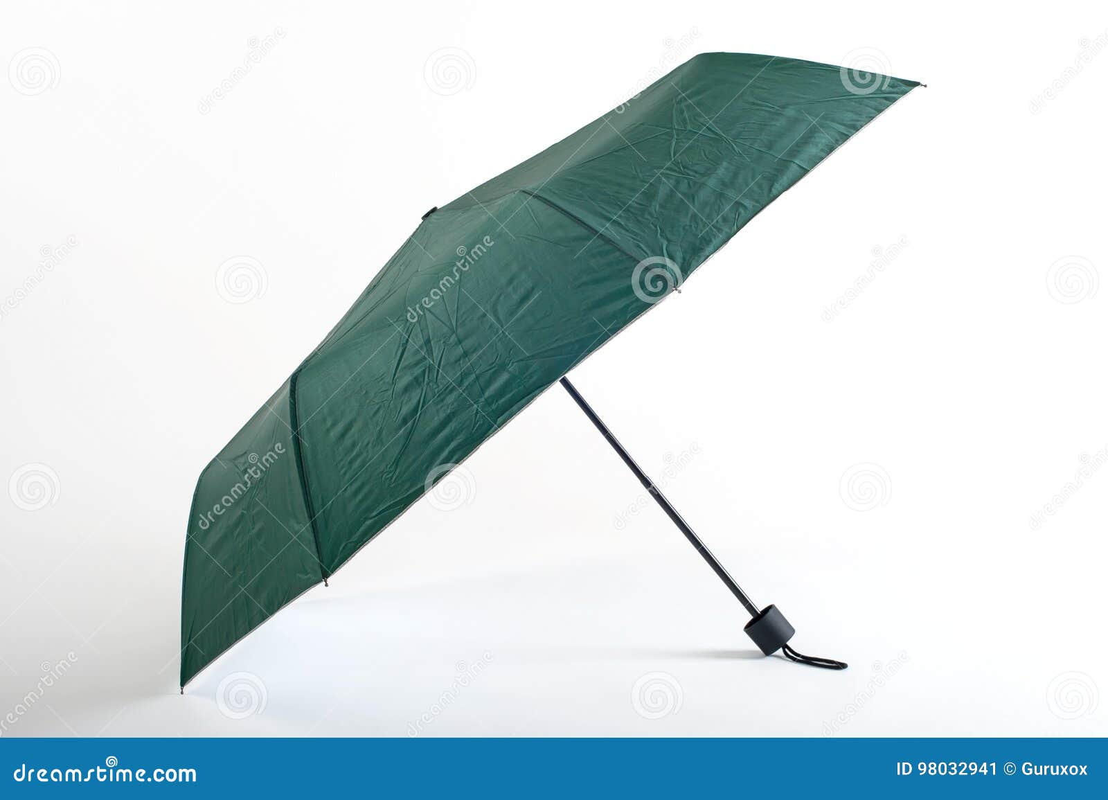 Opened Green Umbrella Isolated on White Background Stock Image Image of umbrella, isolated