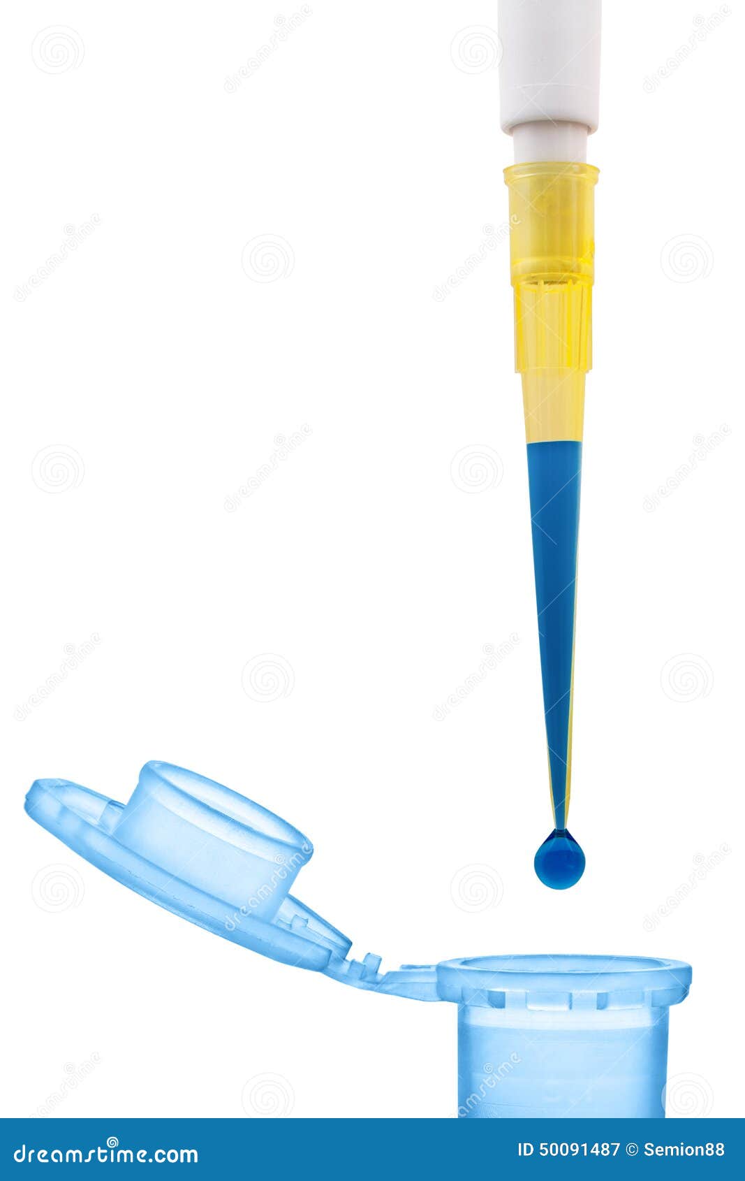 Opened Laboratory Plastic Tube with Pipette Stock Image Image of