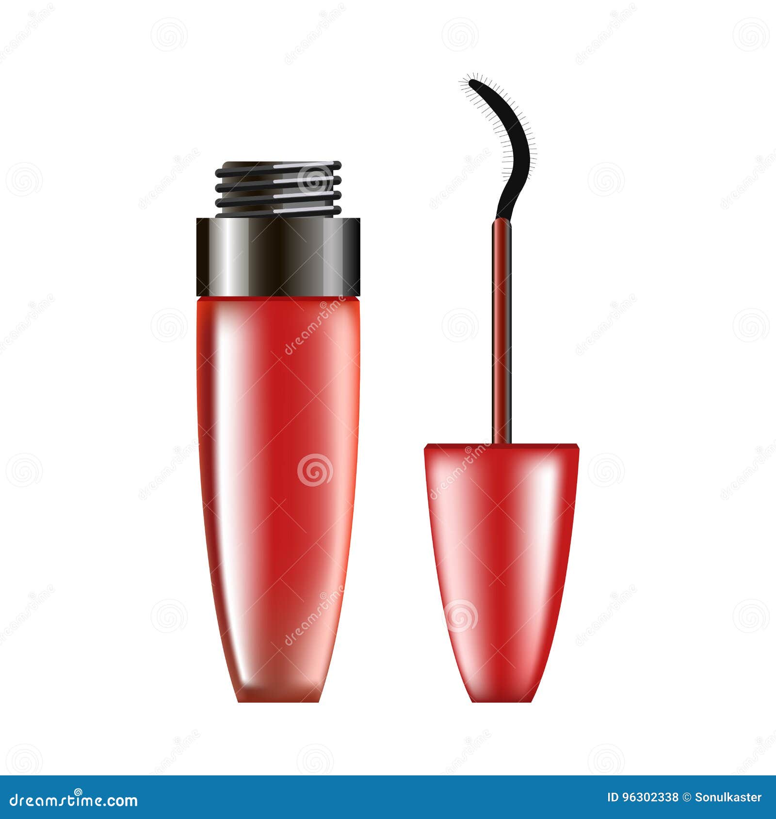 Opened mascara tube stock vector. Illustration of eyeliner 96302338