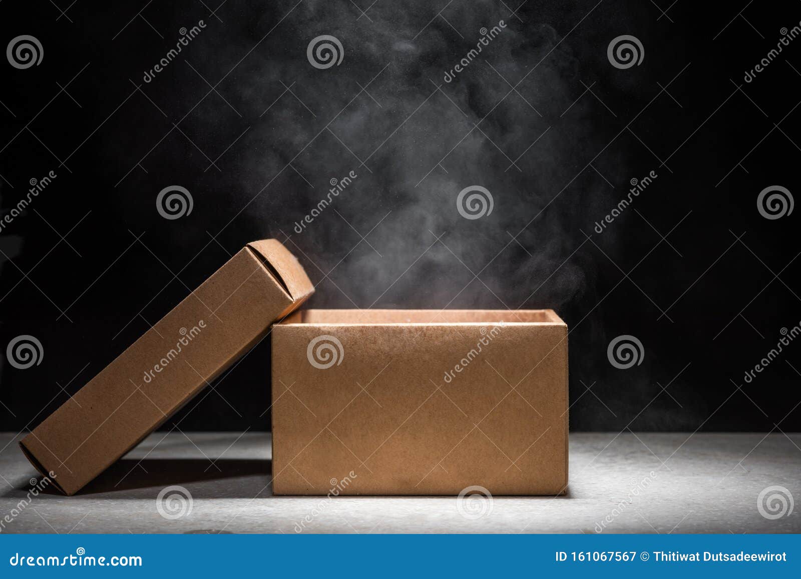 mystery box with smoke
