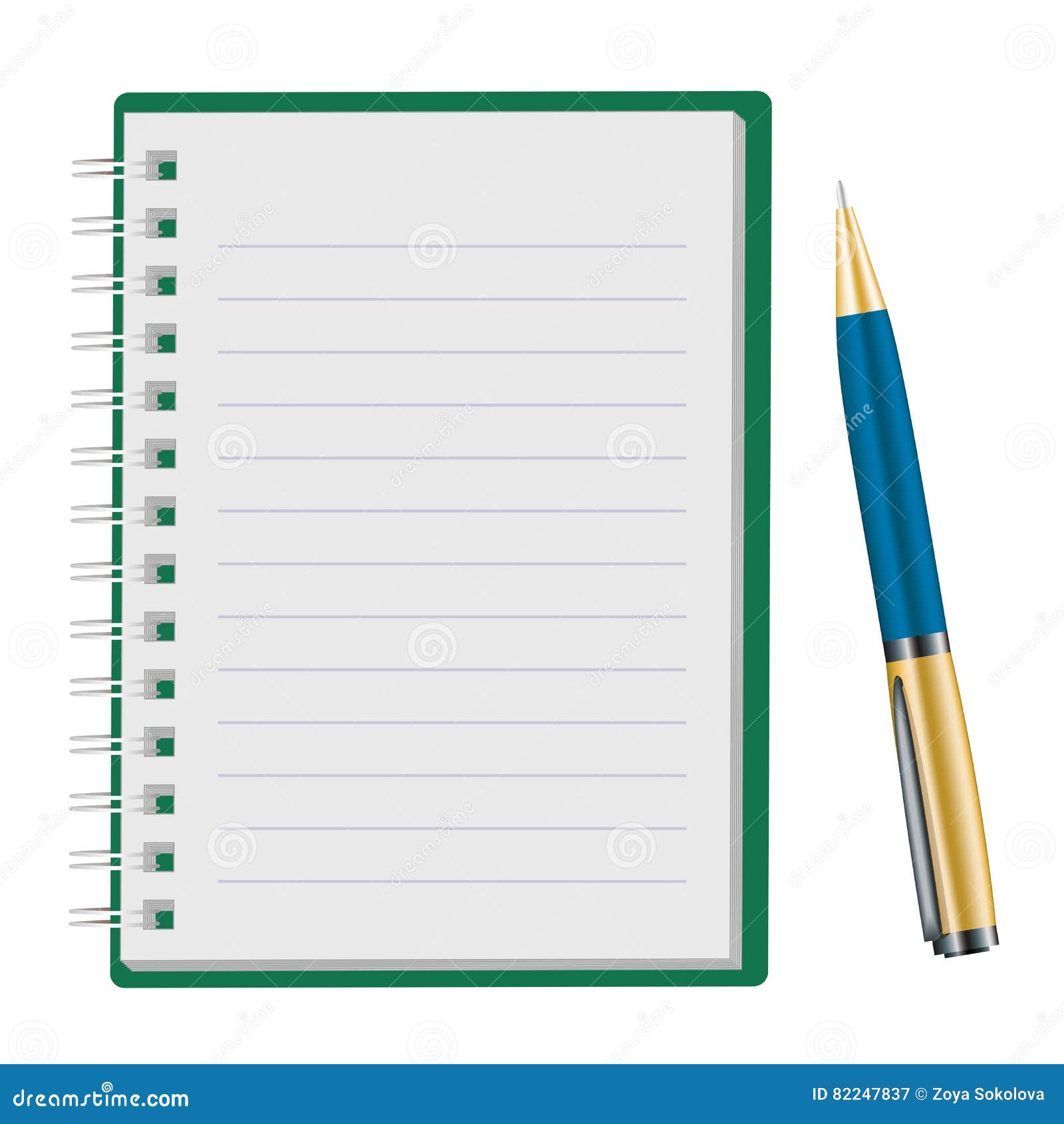 Opened notepad with pencil sketchbook or diary Vector Image