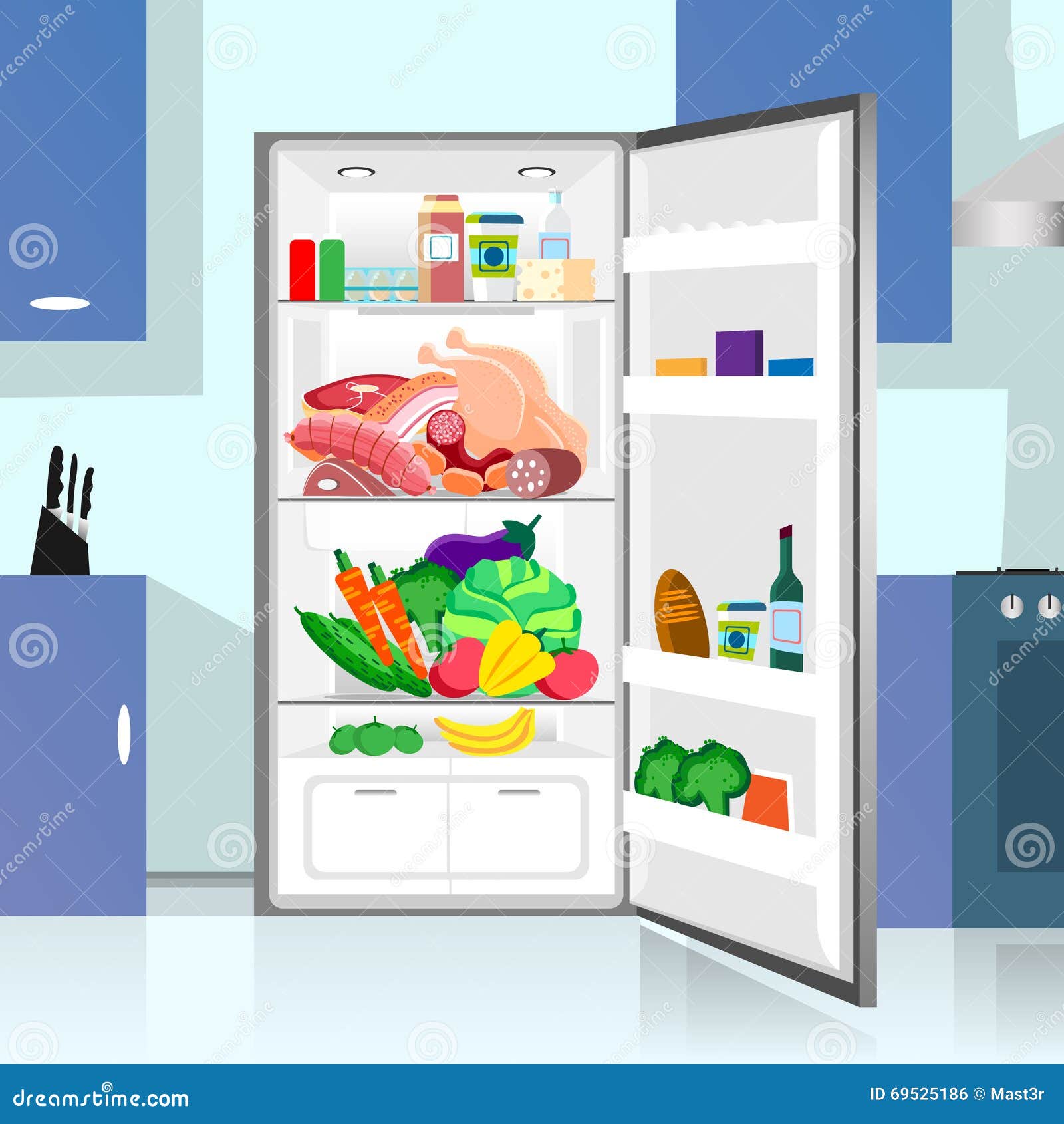 open fridge clipart - photo #20