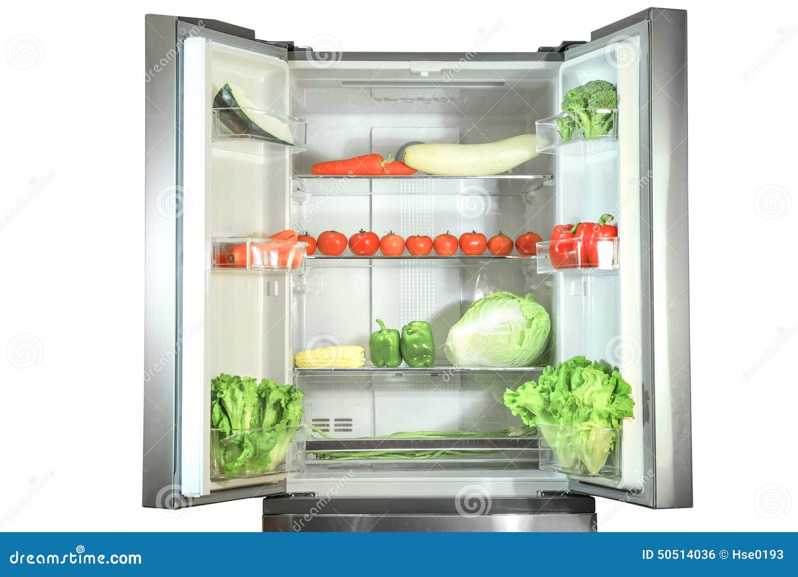 Opened refrigerator stock photo. Image of fridge, garden 50514036