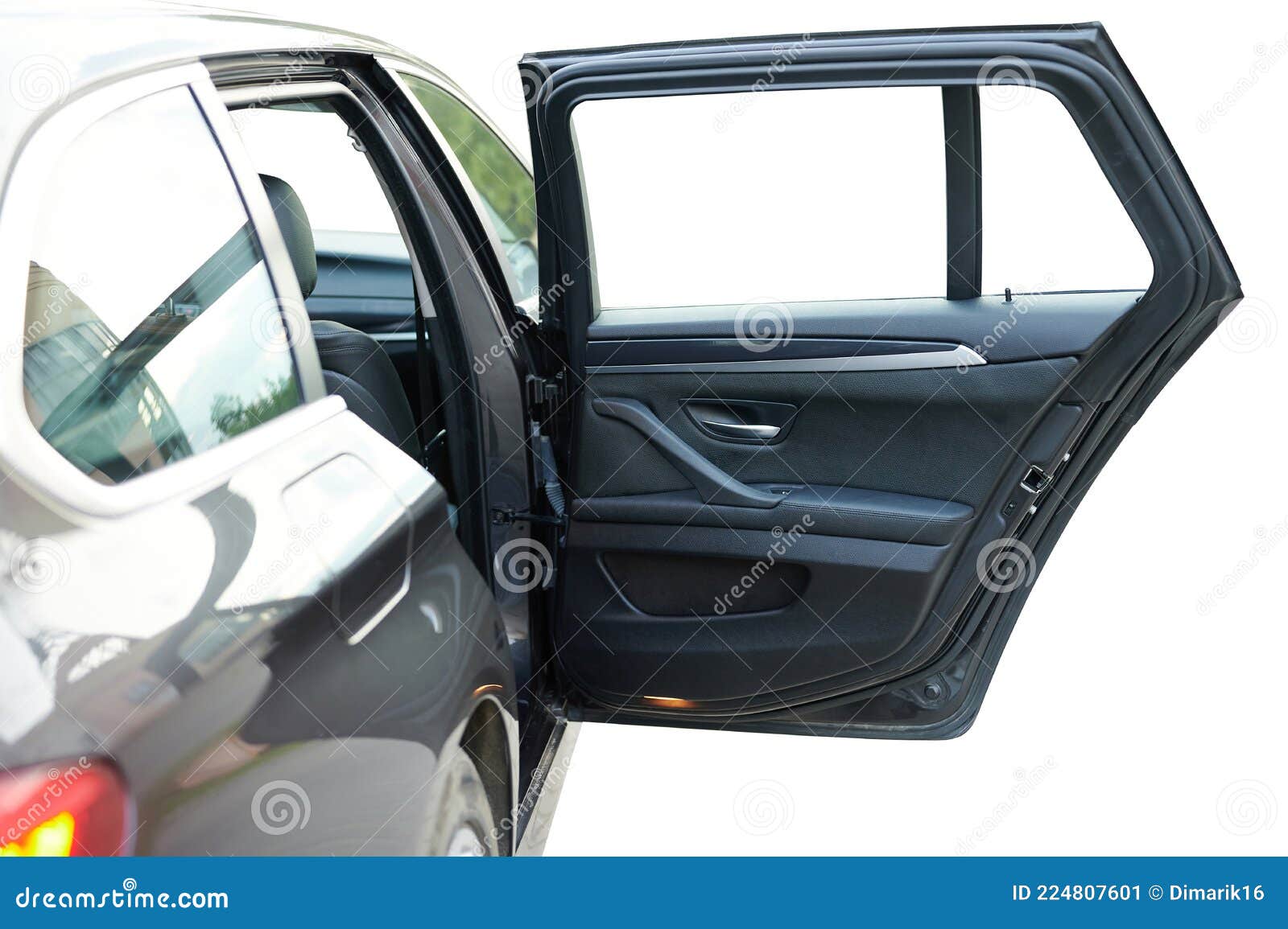 Opened sedan car rear door stock image. Image of transport 224807601