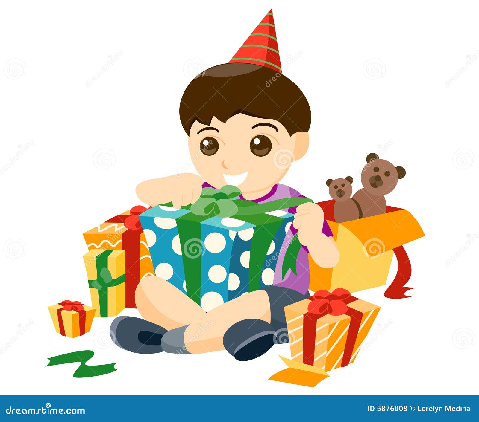 Opening Gift stock illustration. Illustration of wrapper 5876008
