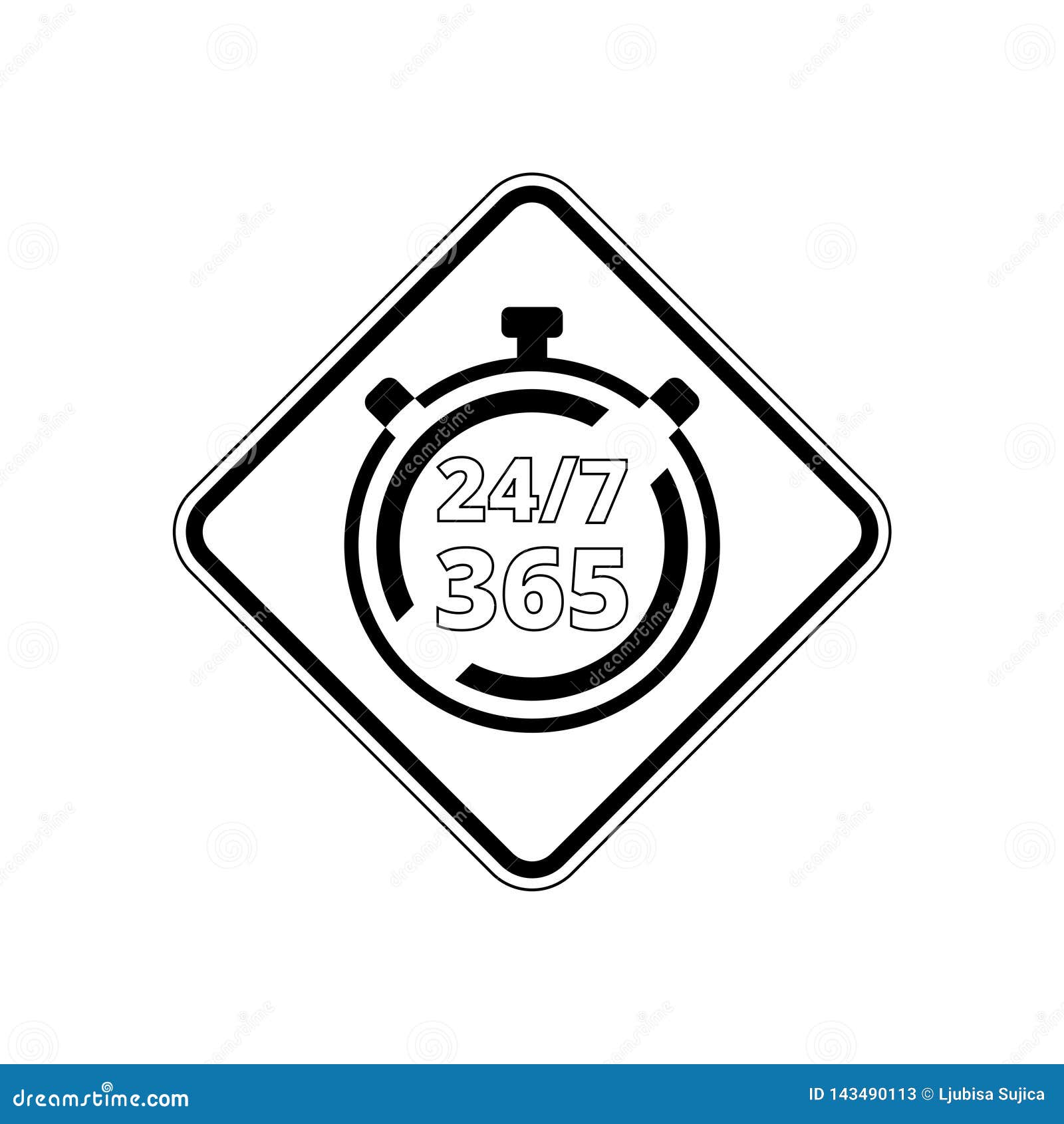 Black Opening hours sign stock vector. Illustration of background