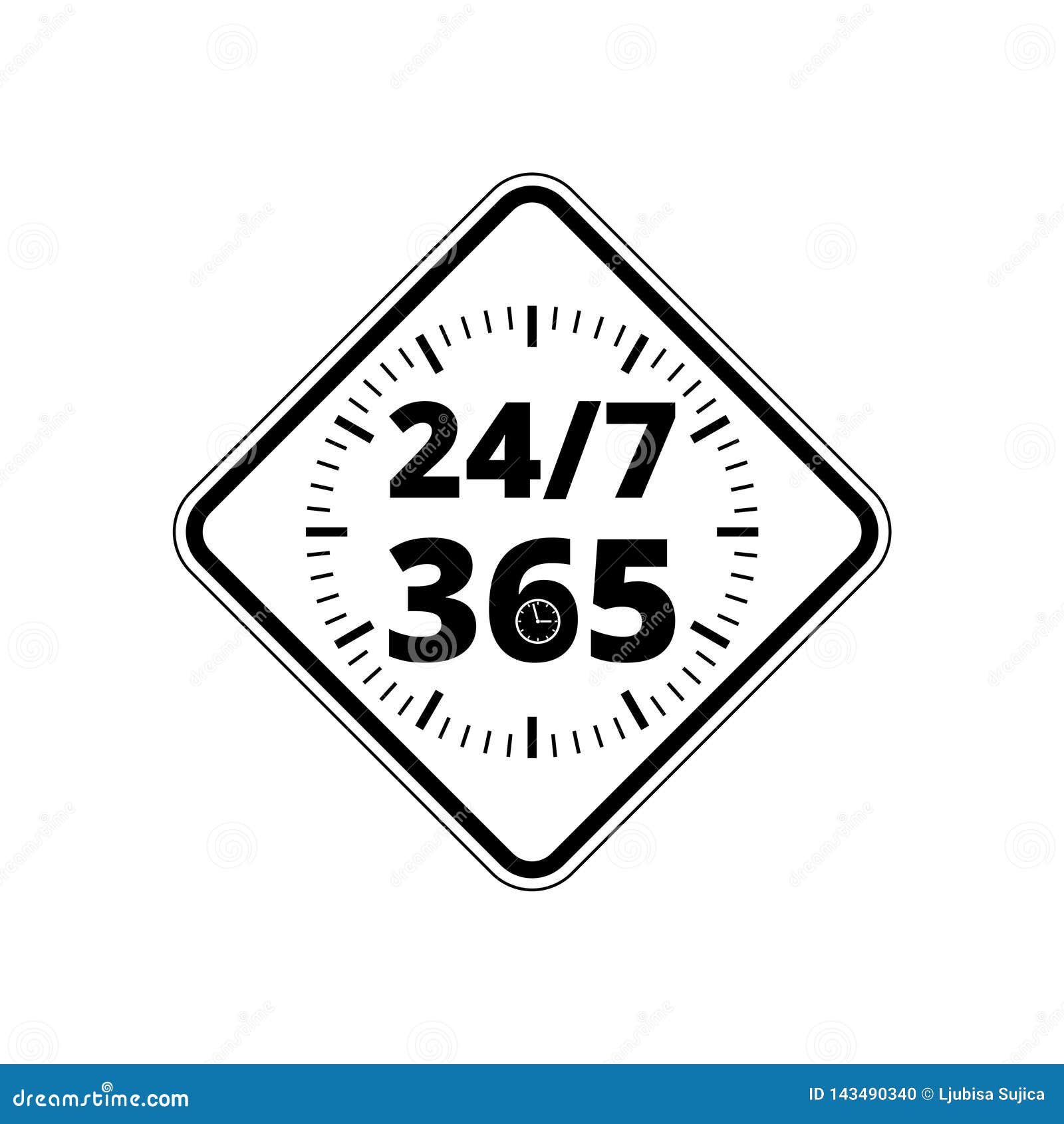 Black Opening hours sign stock illustration. Illustration of seven