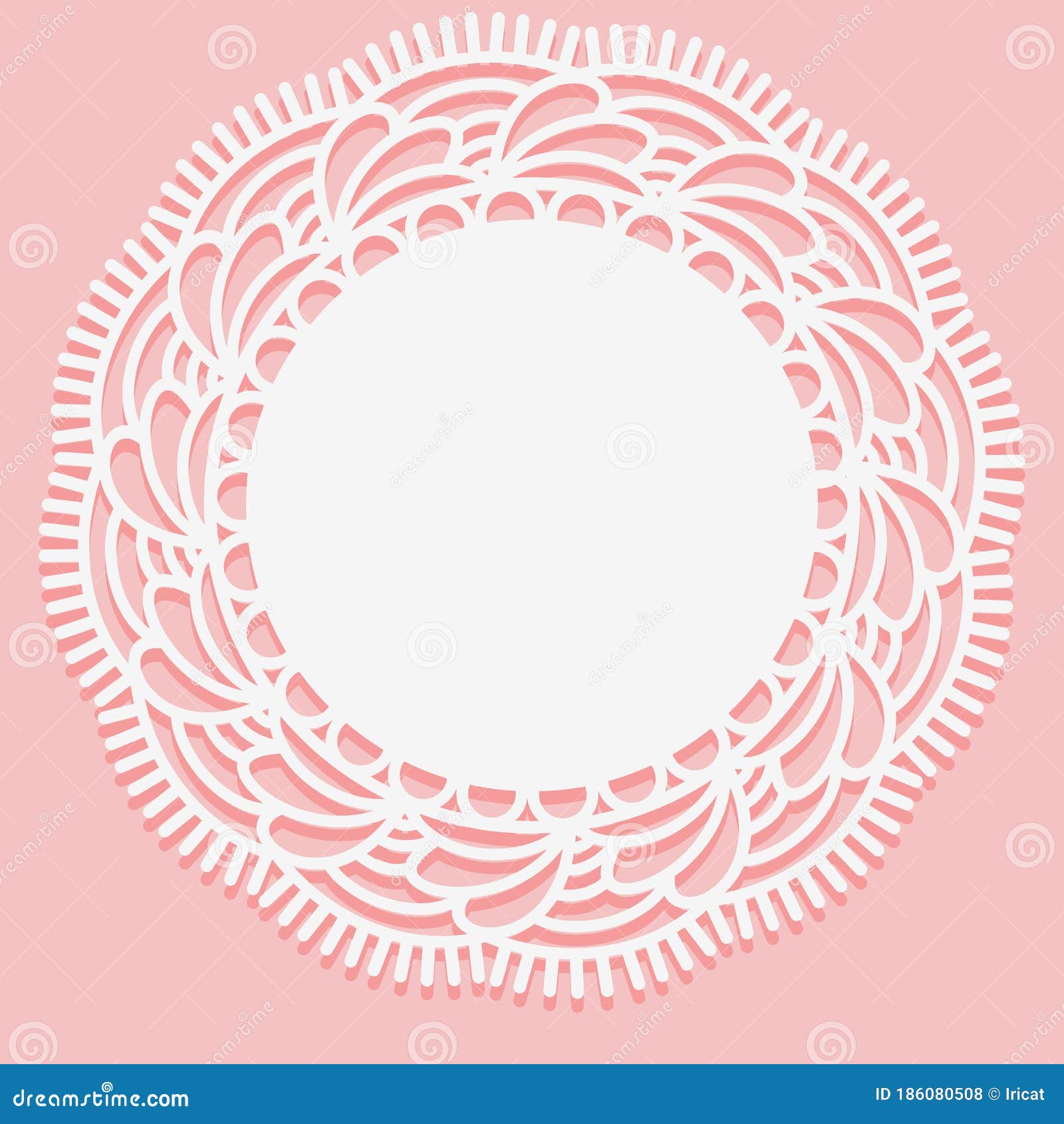 Openwork Lace Doily. Template for Laser Cutting Stock Vector Illustration of paper, precision