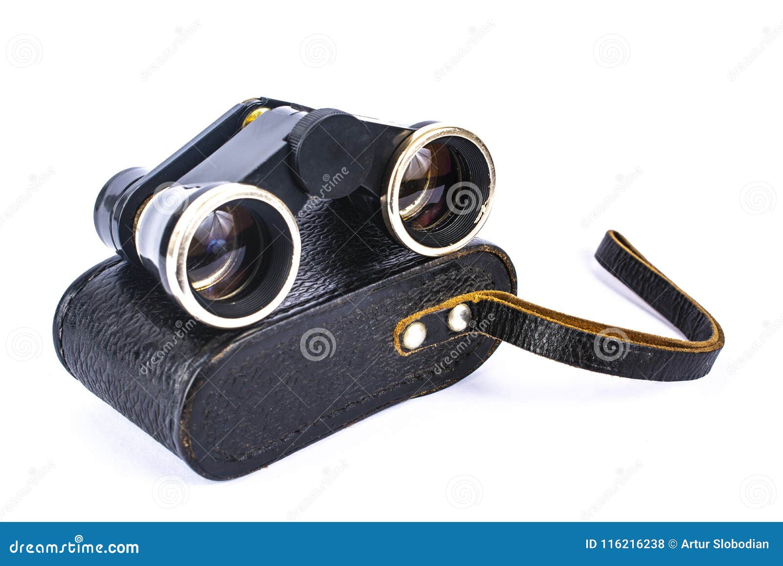 Opera Binoculars With Case Isolated On White Stock Photo Image of