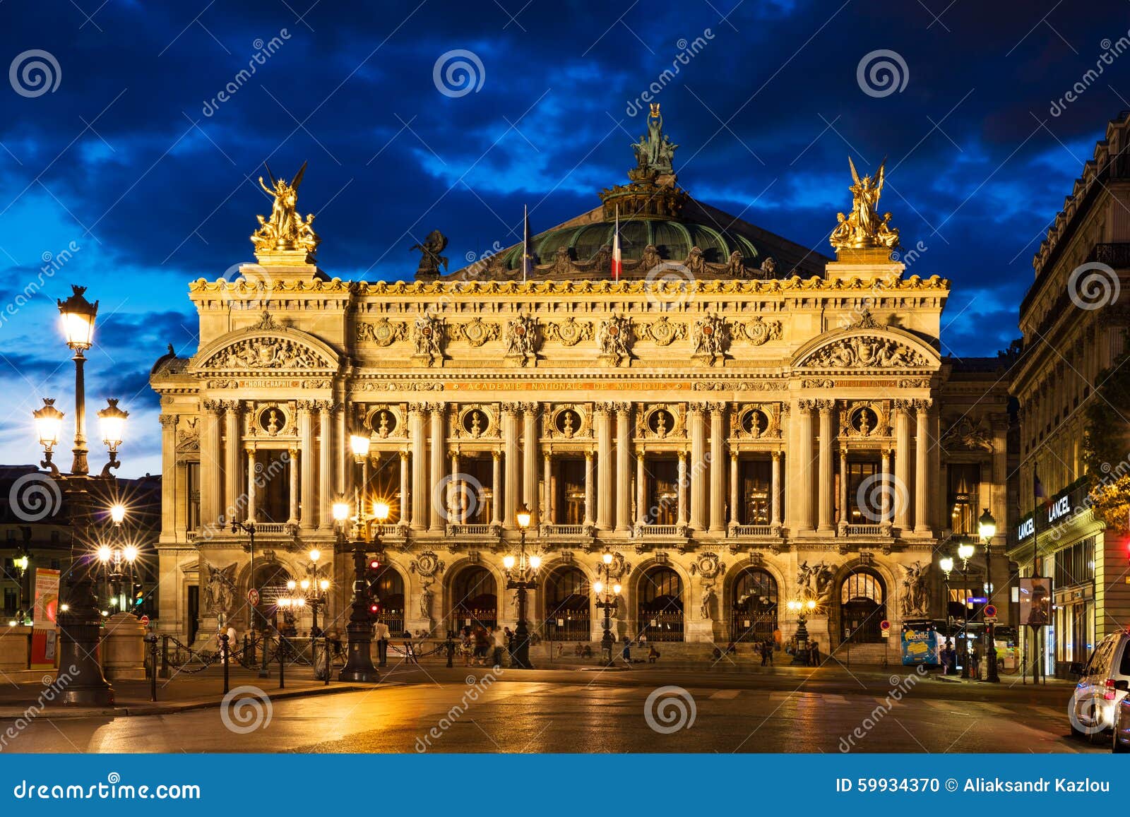 Opera National De Paris Grand Opera Opera Garnier At Night Editorial Image Image Of Muse Majestic
