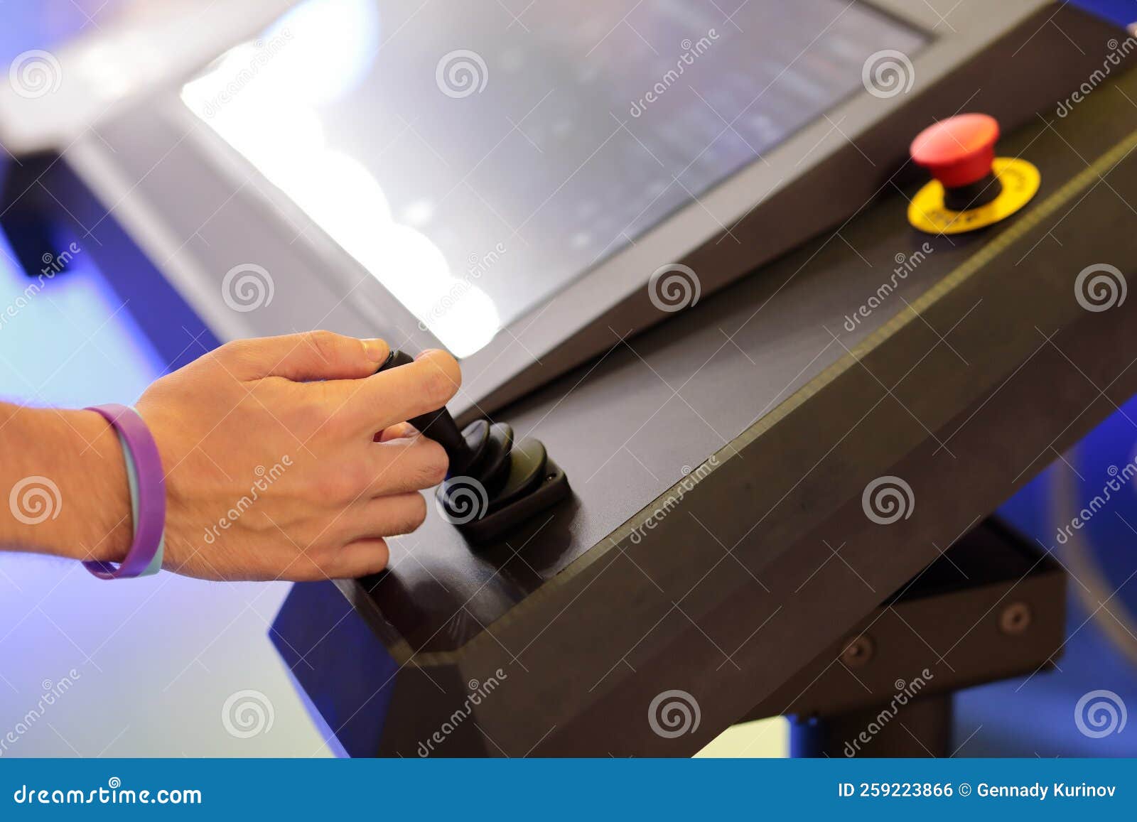 Operator Controls Equipment with Joystick Stock Photo Image of panel