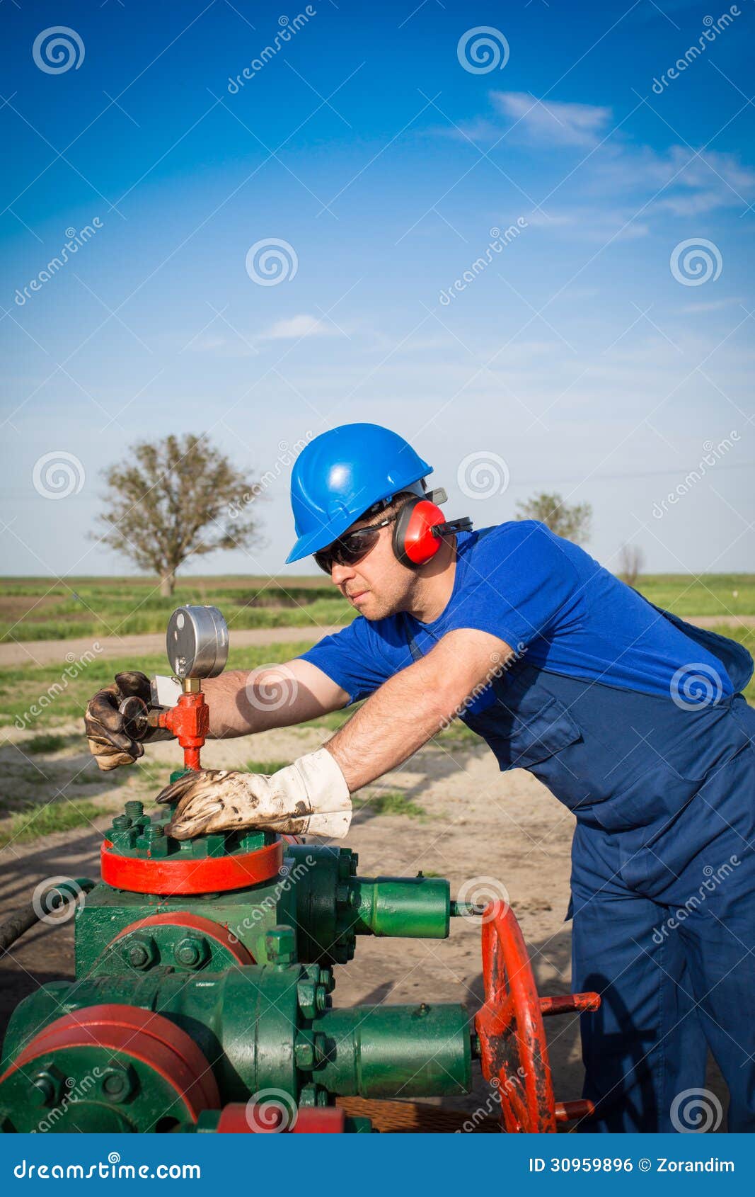 Operator in the Oil and Gas Field Stock Photo Image of metal