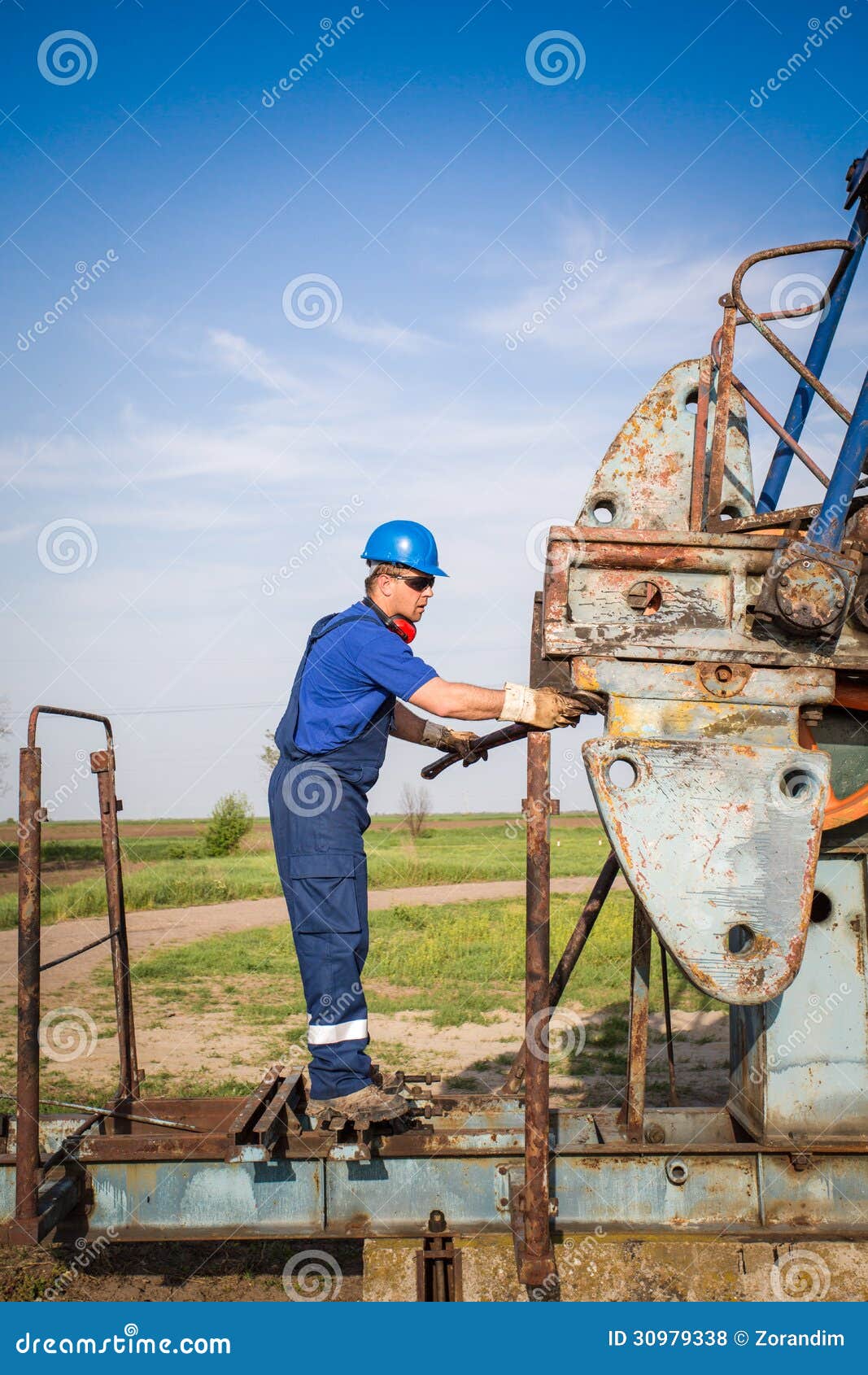 Operator in the Oil and Gas Field Stock Photo Image of building