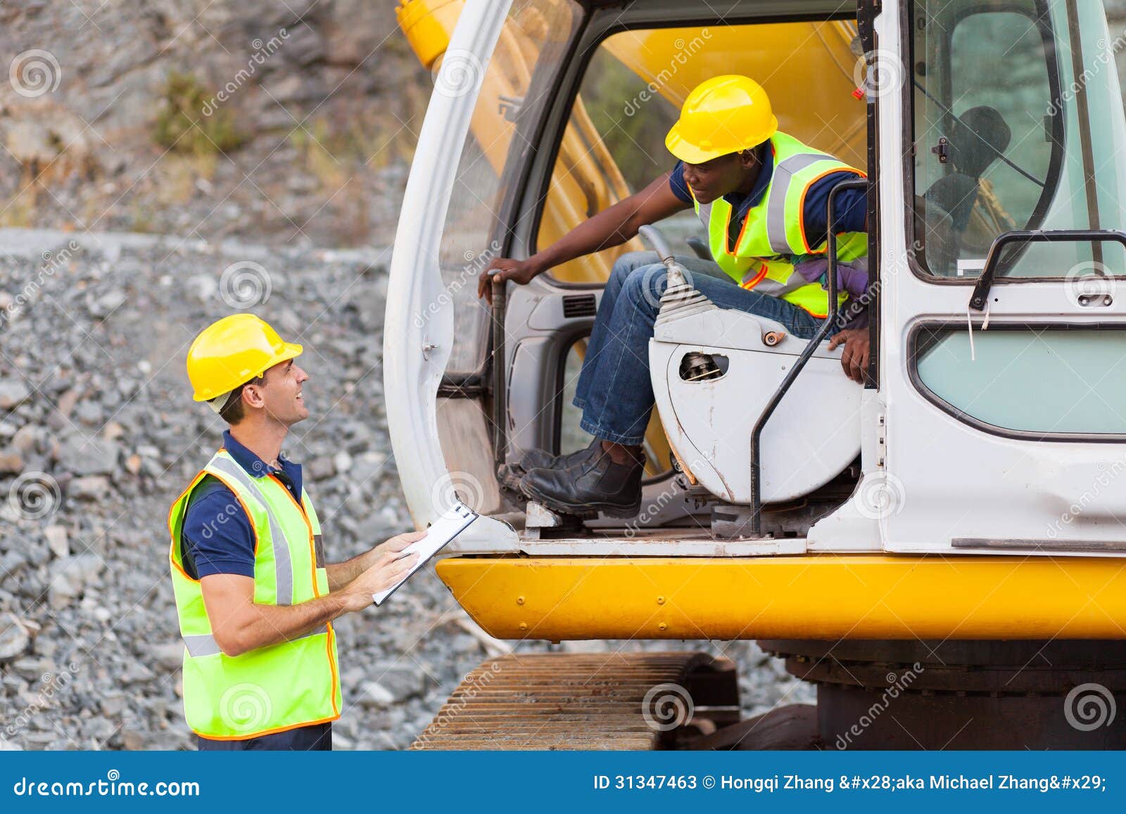 Operatore Dell'escavatore Del Caporeparto Immagine Stock - Immagine di
