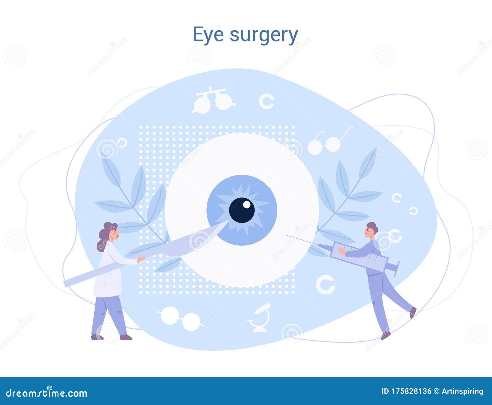 Eye Surgery Ophthalmologist Set Vector Illustration Contains Such Icon