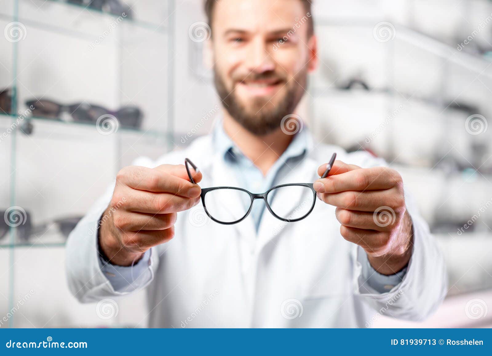 Ophthalmologist with Eyeglasses Stock Image - Image of concept, medical ...