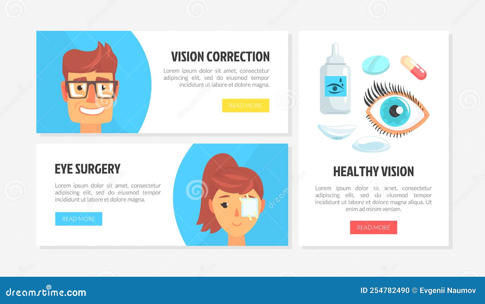 Ophthalmology and Eye Care  Banner Design Vector Template Stock