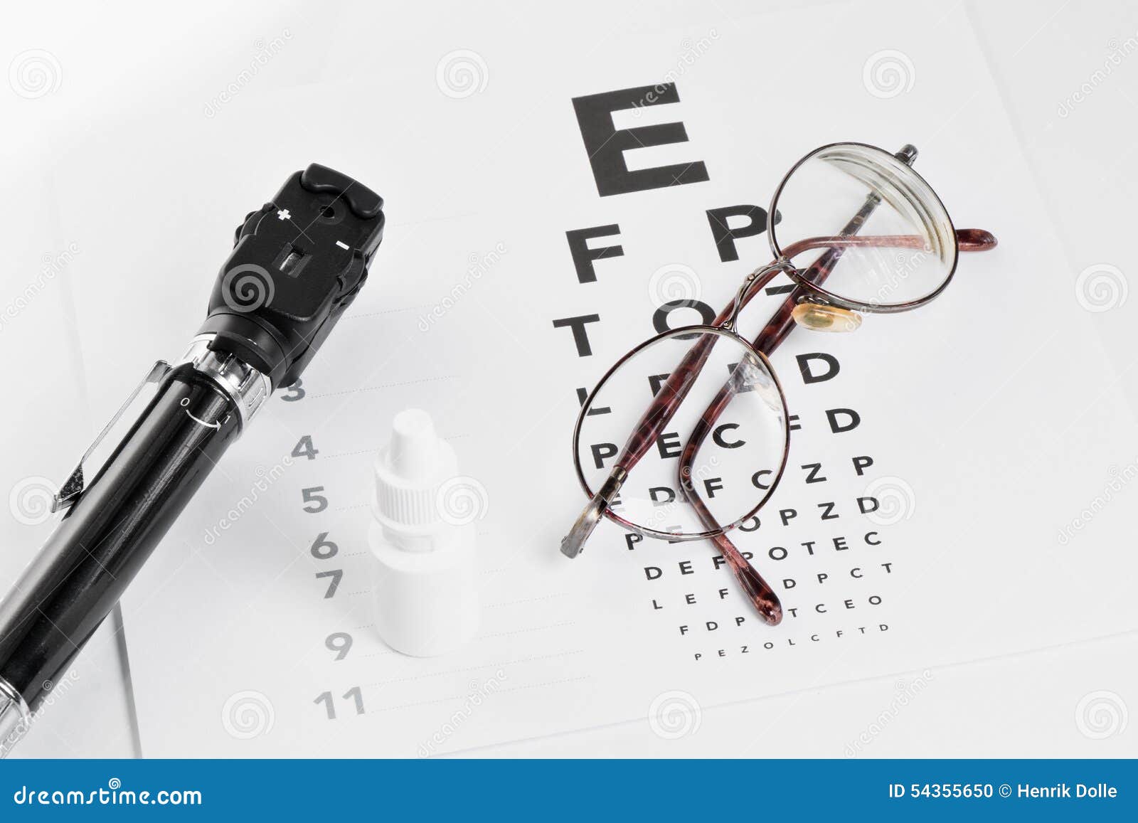 Ophthalmoscope, Eye Test and Glasses Stock Photo Image of healing