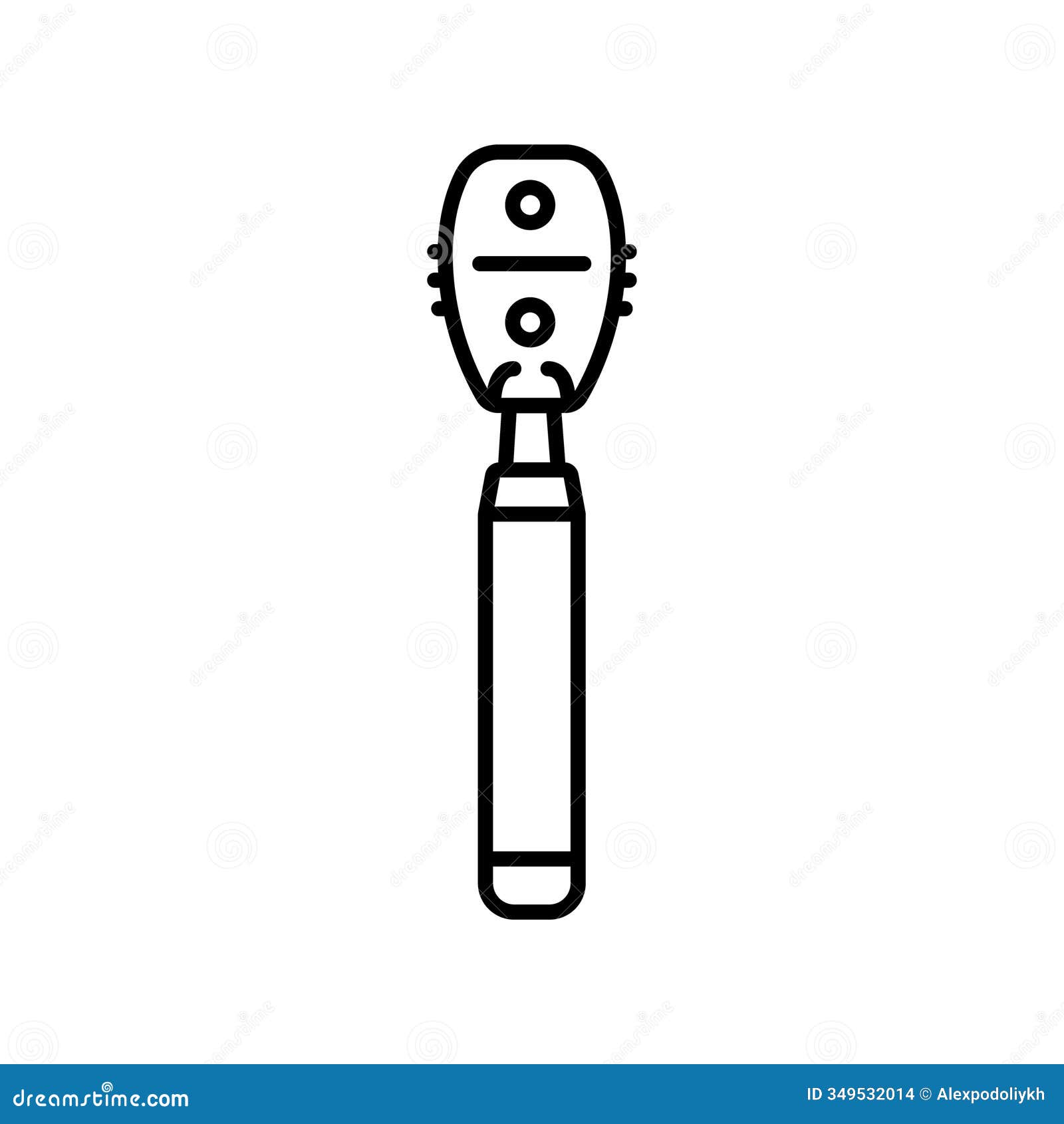 ophthalmoscope line black icon