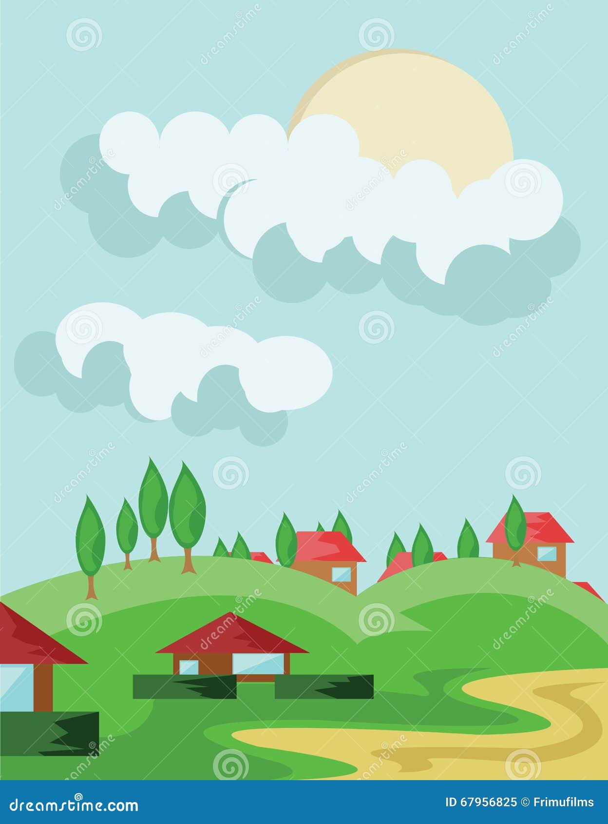 Opinión Del Campo En Día Nublado Ilustración del Vector - Ilustración de bosque, cabritos: 67956825 Opinión Del Campo En Día Nublado Ilustración del Vector - Ilustración de bosque, cabritos: 67956825