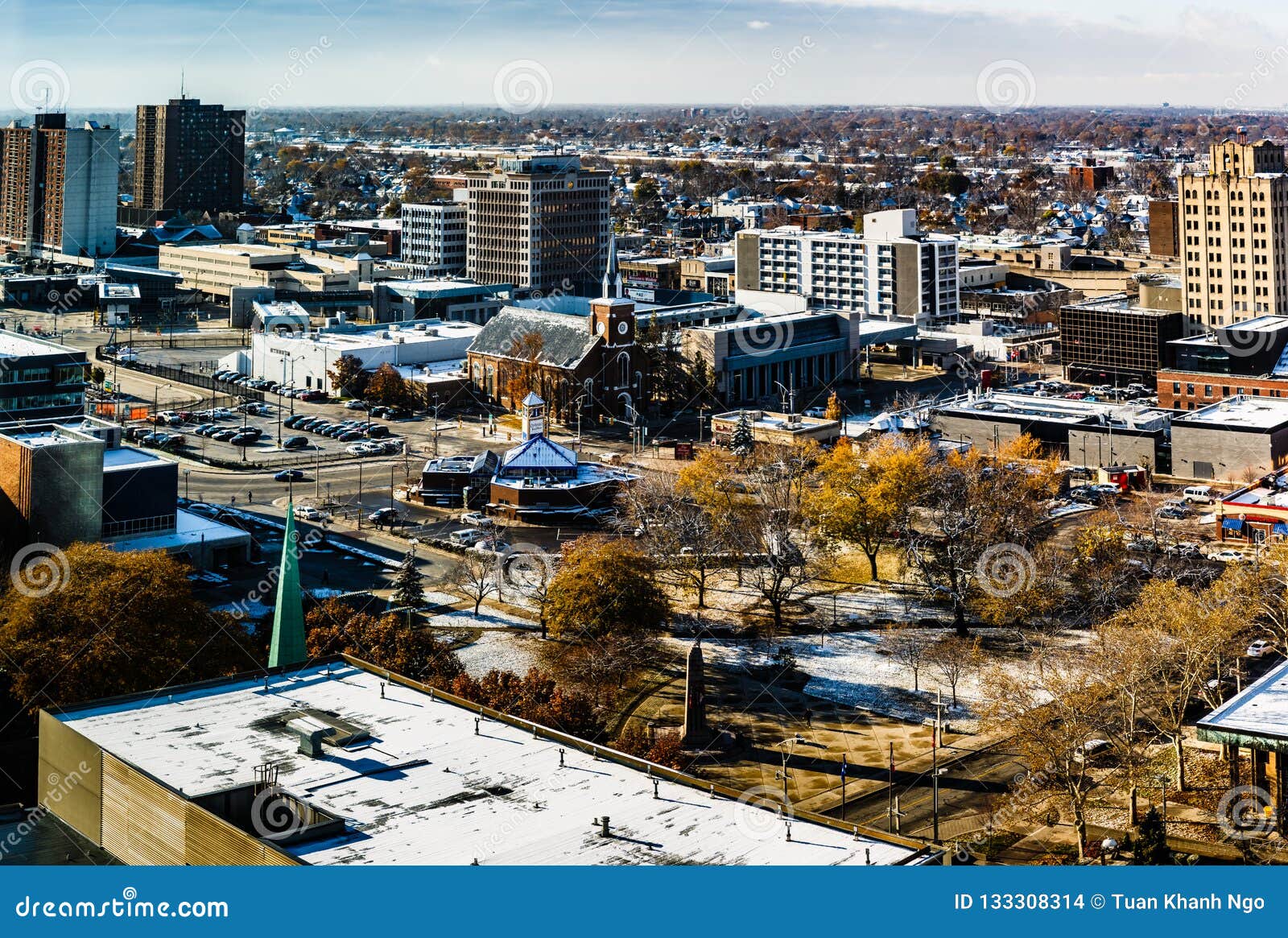 Opinión De La Ciudad De Windsor, Ontario, Canadá Imagen de archivo