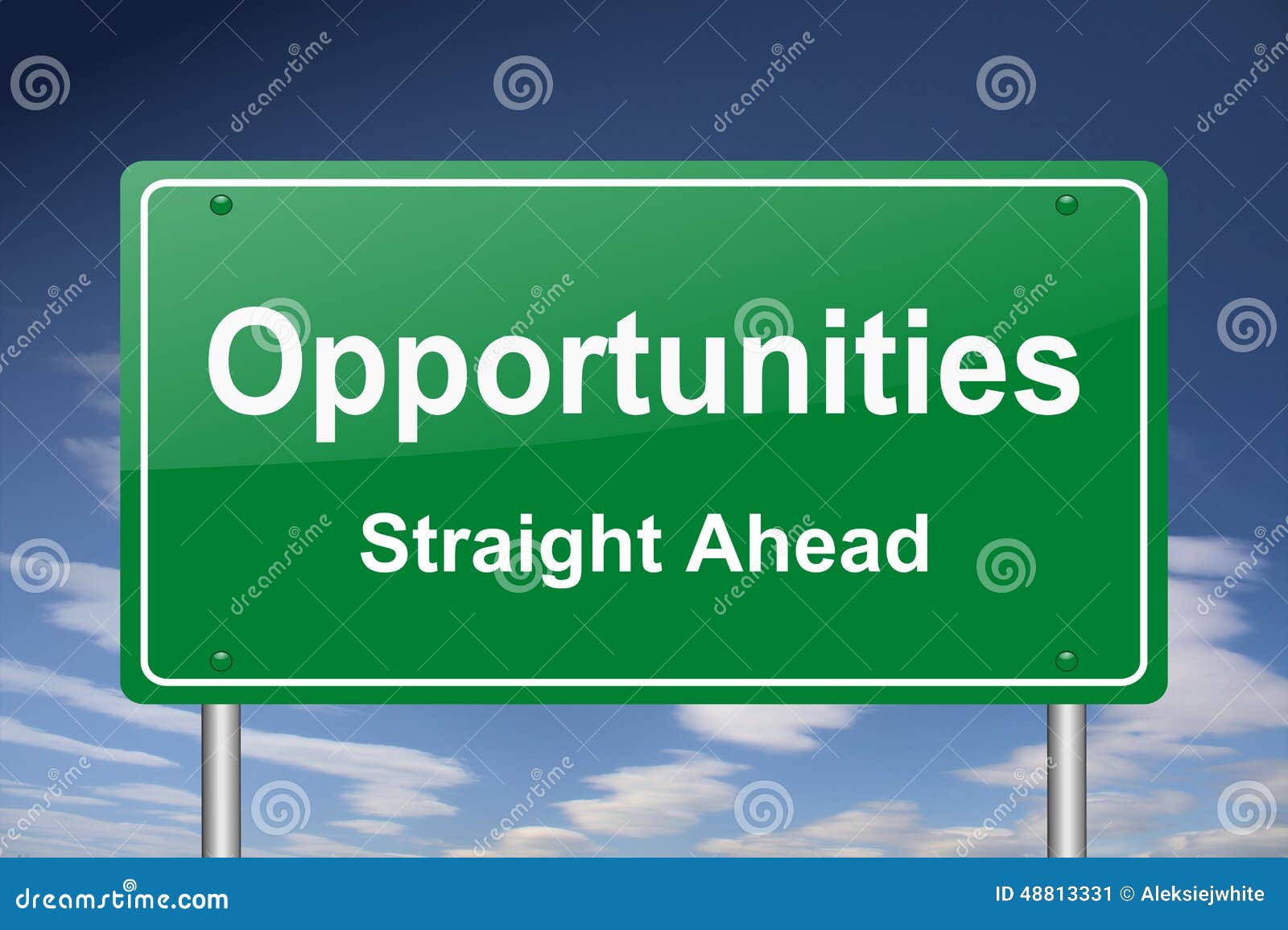 Opportunities sign stock illustration. Image of concept 48813331
