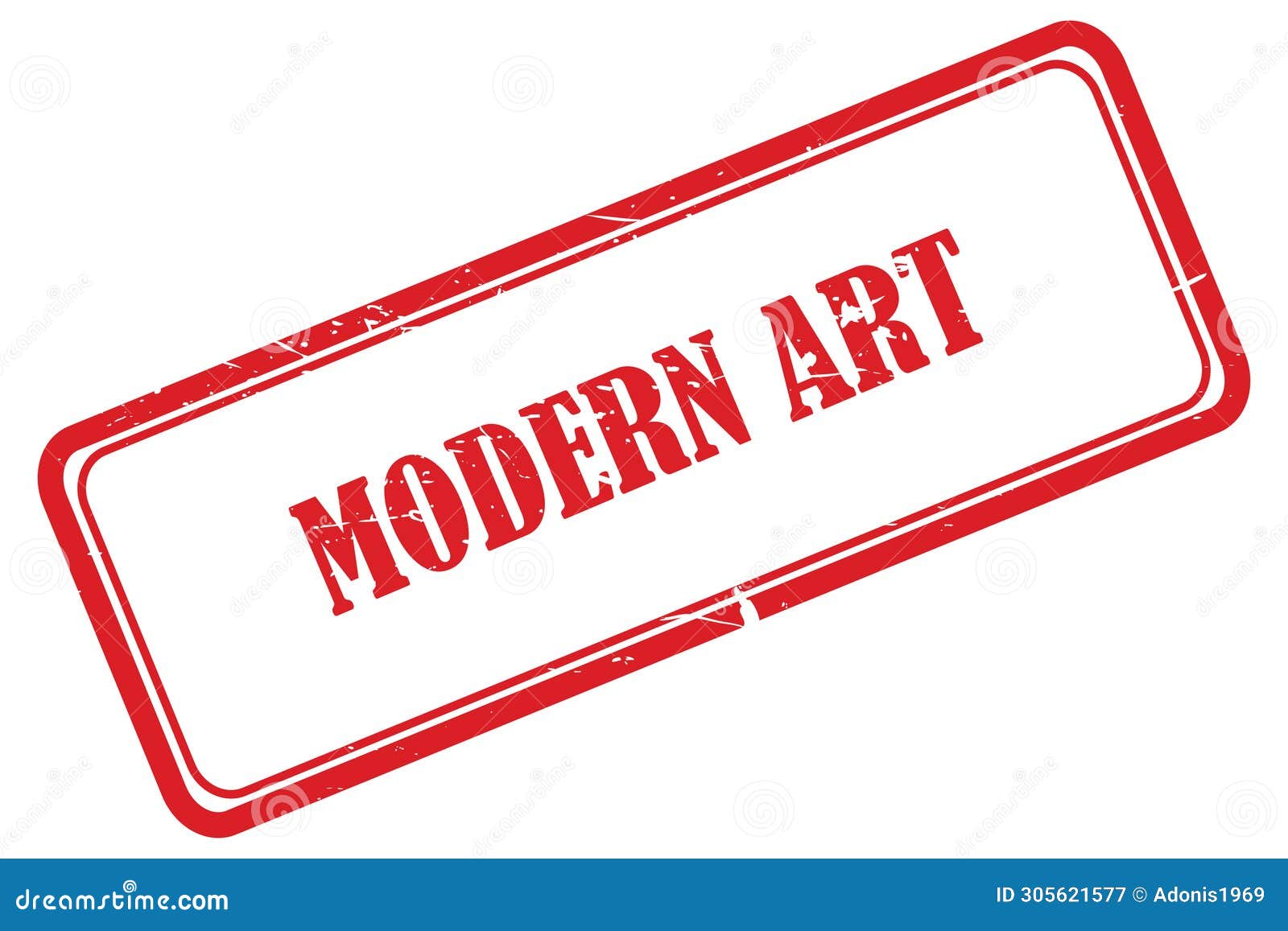 modern art stamp on white