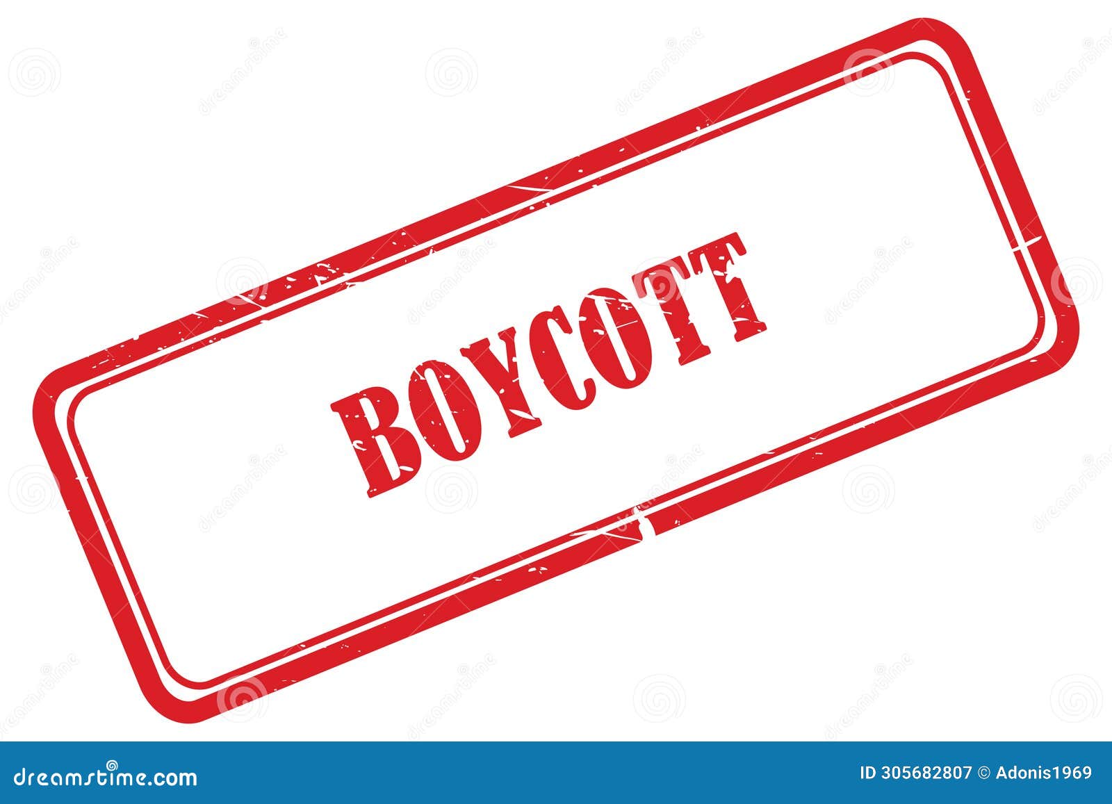 boycott stamp on white