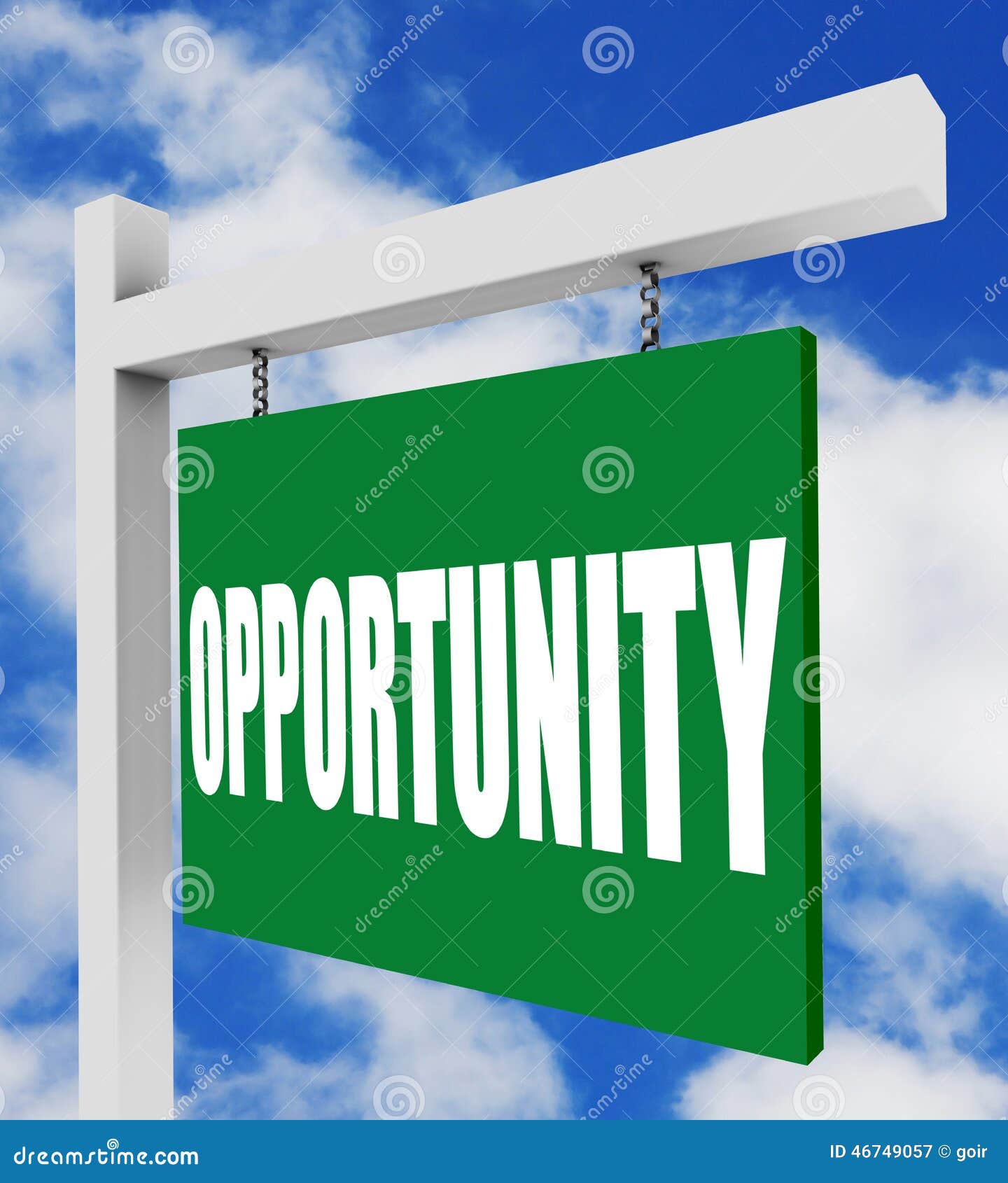 Opportunity sign stock illustration. Illustration of ideas 46749057