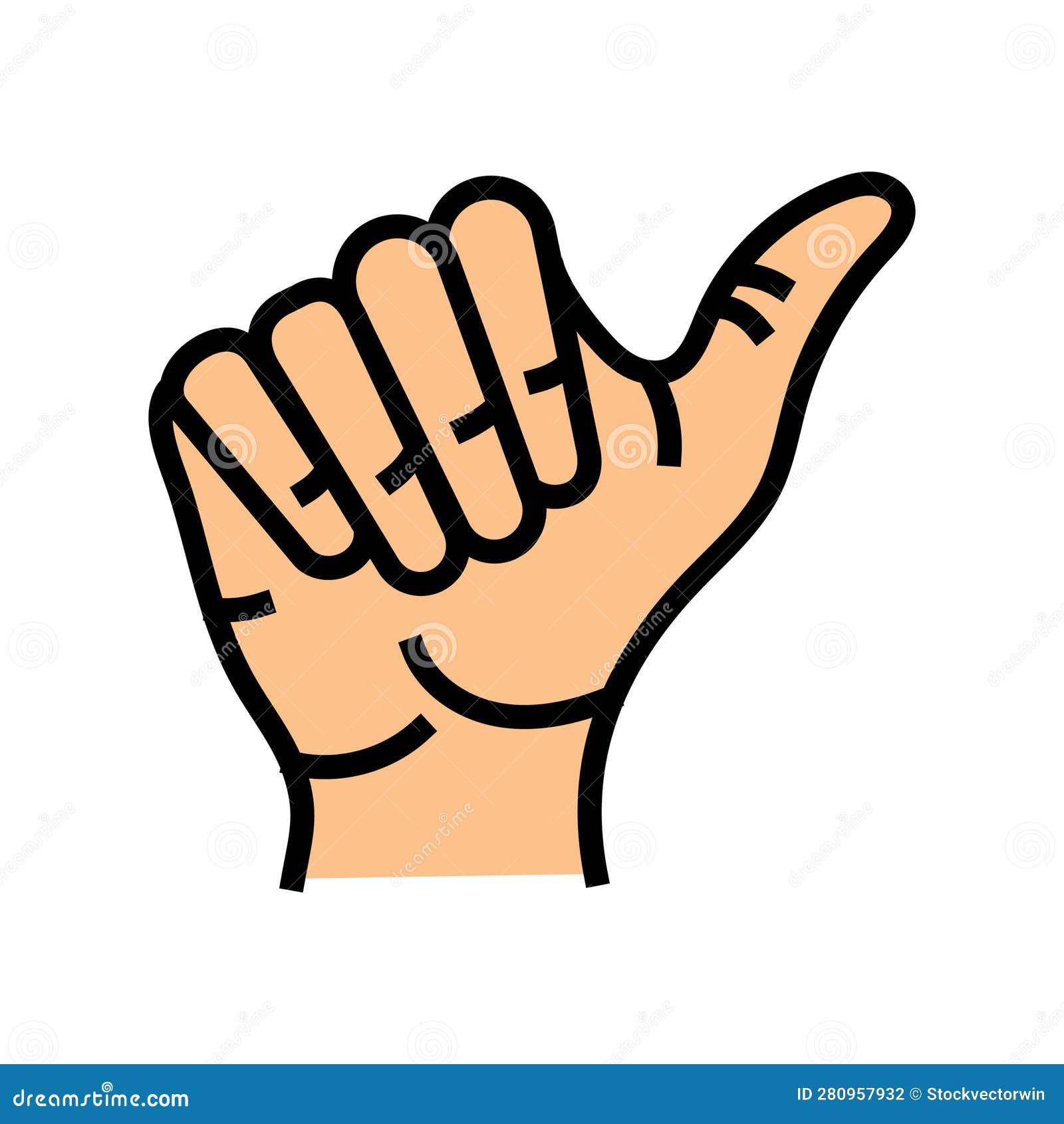 Opposable Thumb Human Evolution Color Icon Vector Illustration Stock