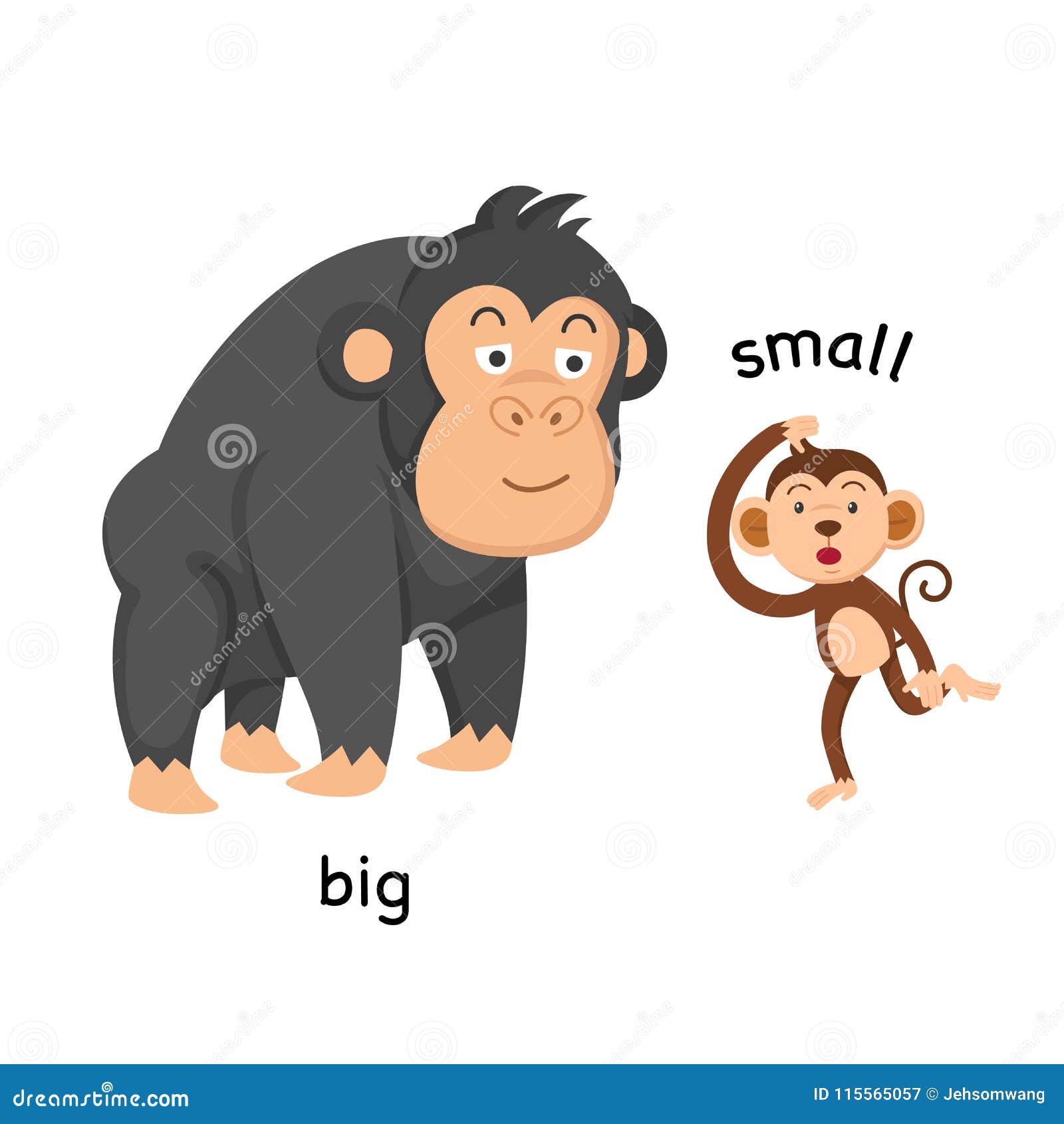 Small Big Comparison Text Drawing Stock Illustration - Download