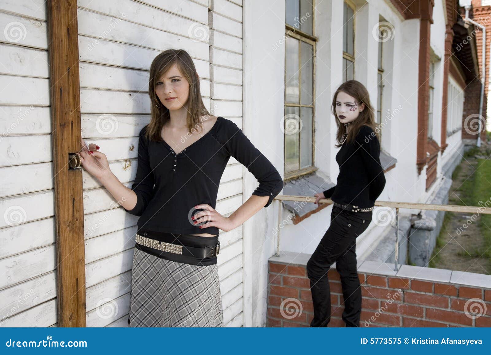 Opposite Girls Royalty Free Stock Photo Image 5773575