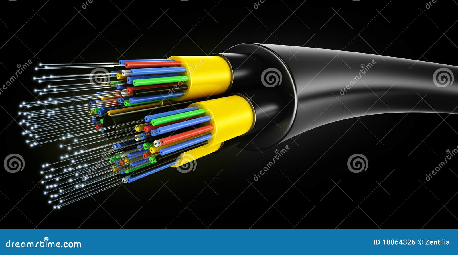 Optic Fiber Bandwidth Icon. Optic Fiber Bandwidth Concept Symbol Vector
