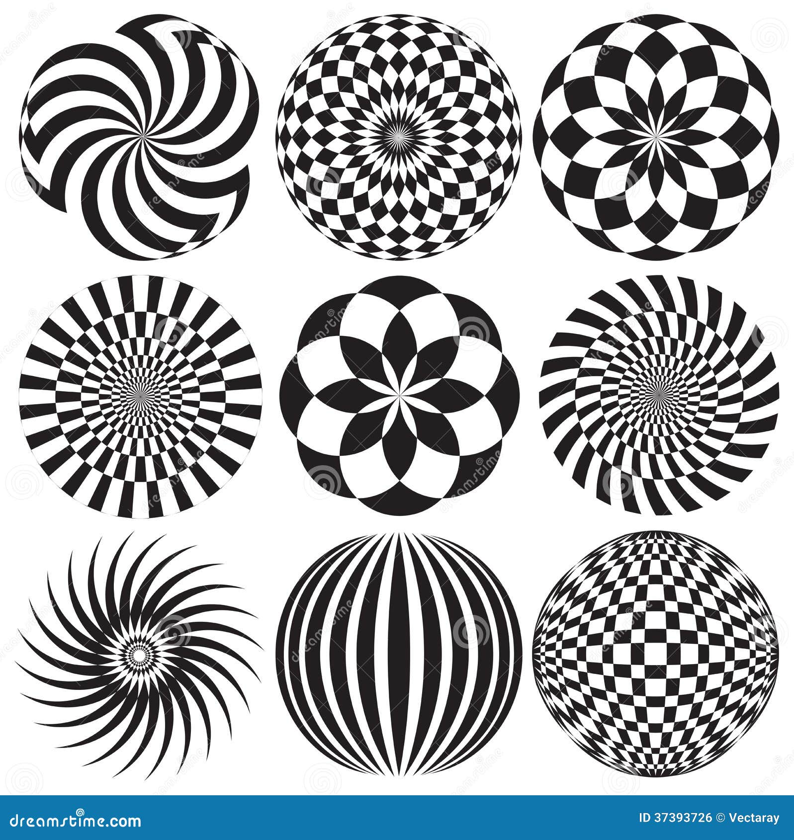 Optical Art In Black And White Royalty Free Stock Image Image 37393726