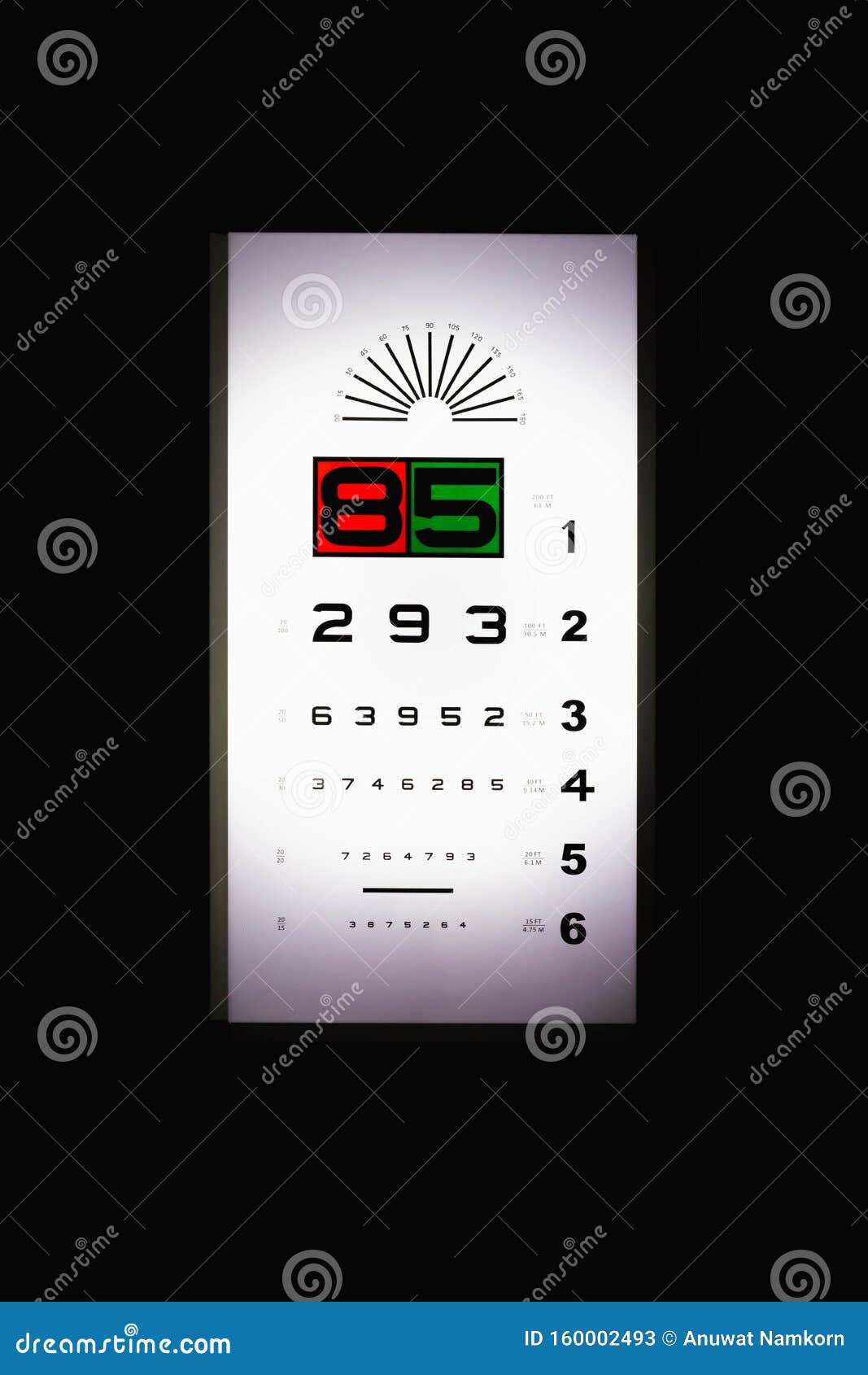 Optical Cabinet Eye Test Of Stock Image Image Of Text