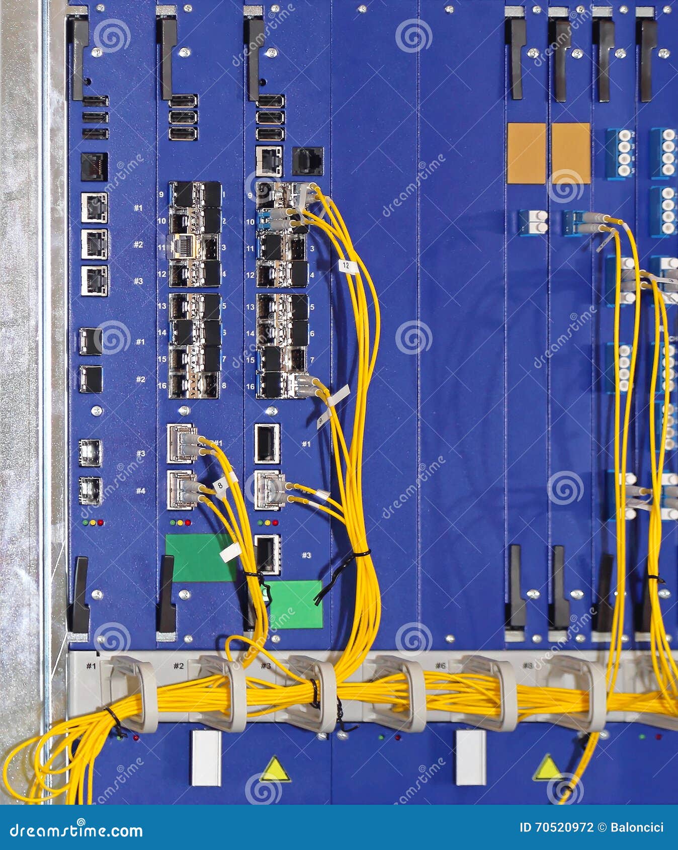 Optical Data Network Hub stock photo. Image of cables 70520972