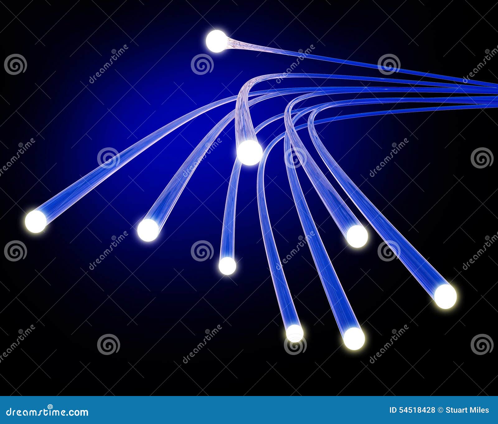 Optical Fiber Network Indicates Global Communications and Communicate