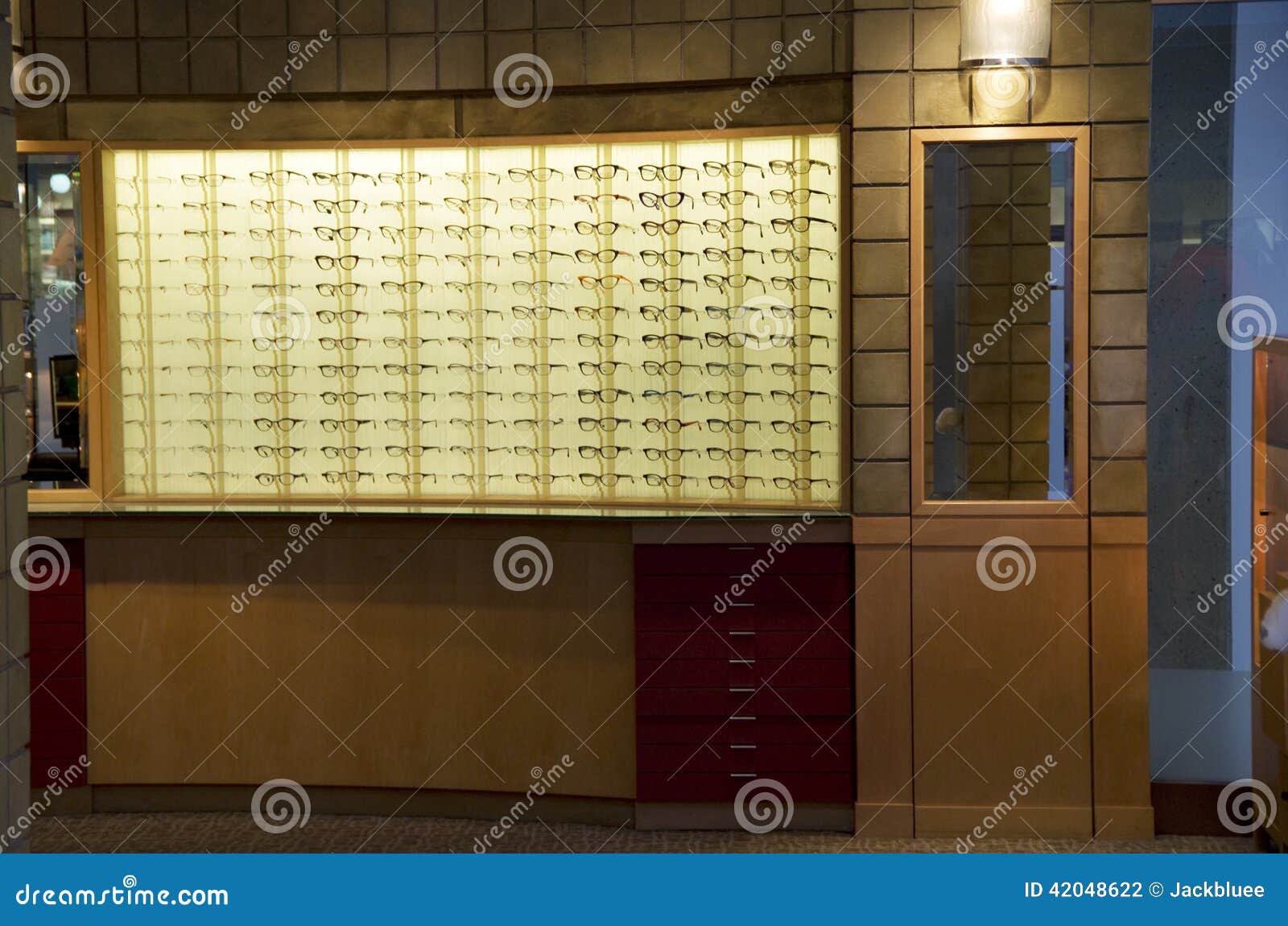 Optical glasses store stock photo. Image of lights, glasses 42048622